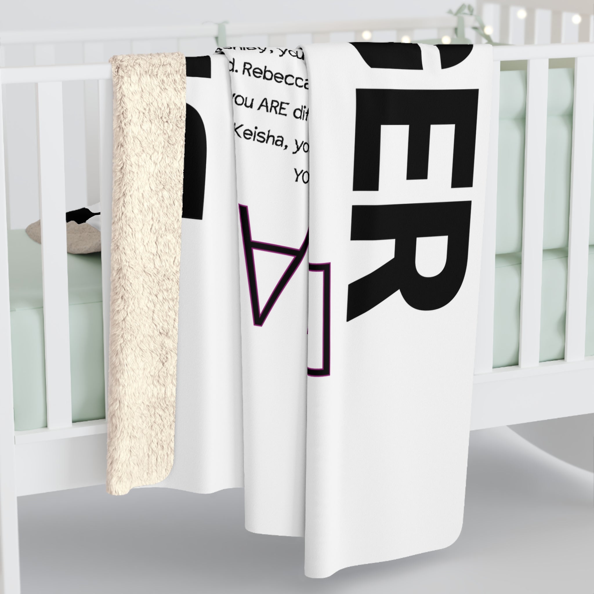 Dream Bigger Sherpa Fleece Blanket, Cozy Throw Blanket.