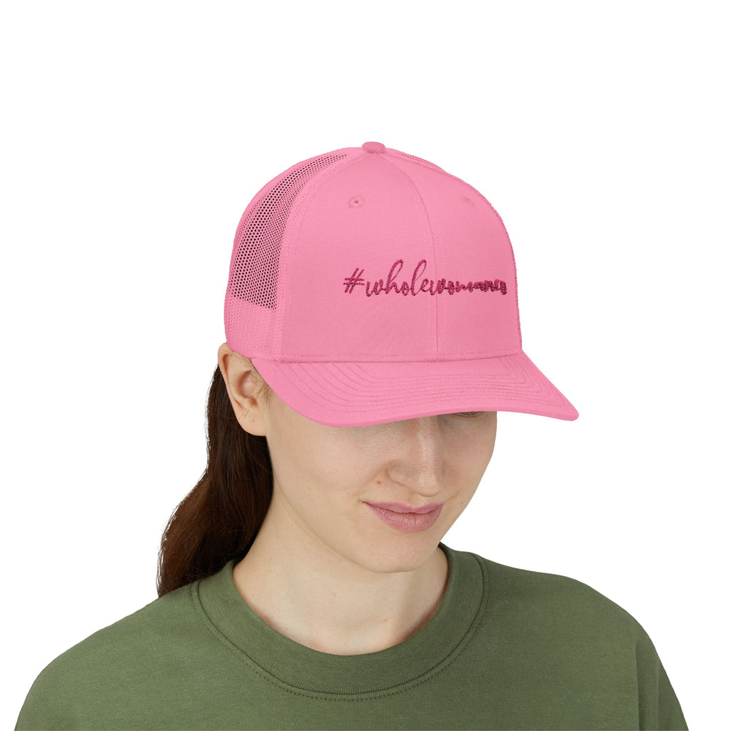 #WholeWomanCo. Embroidered  Snapback Trucker Cap.
