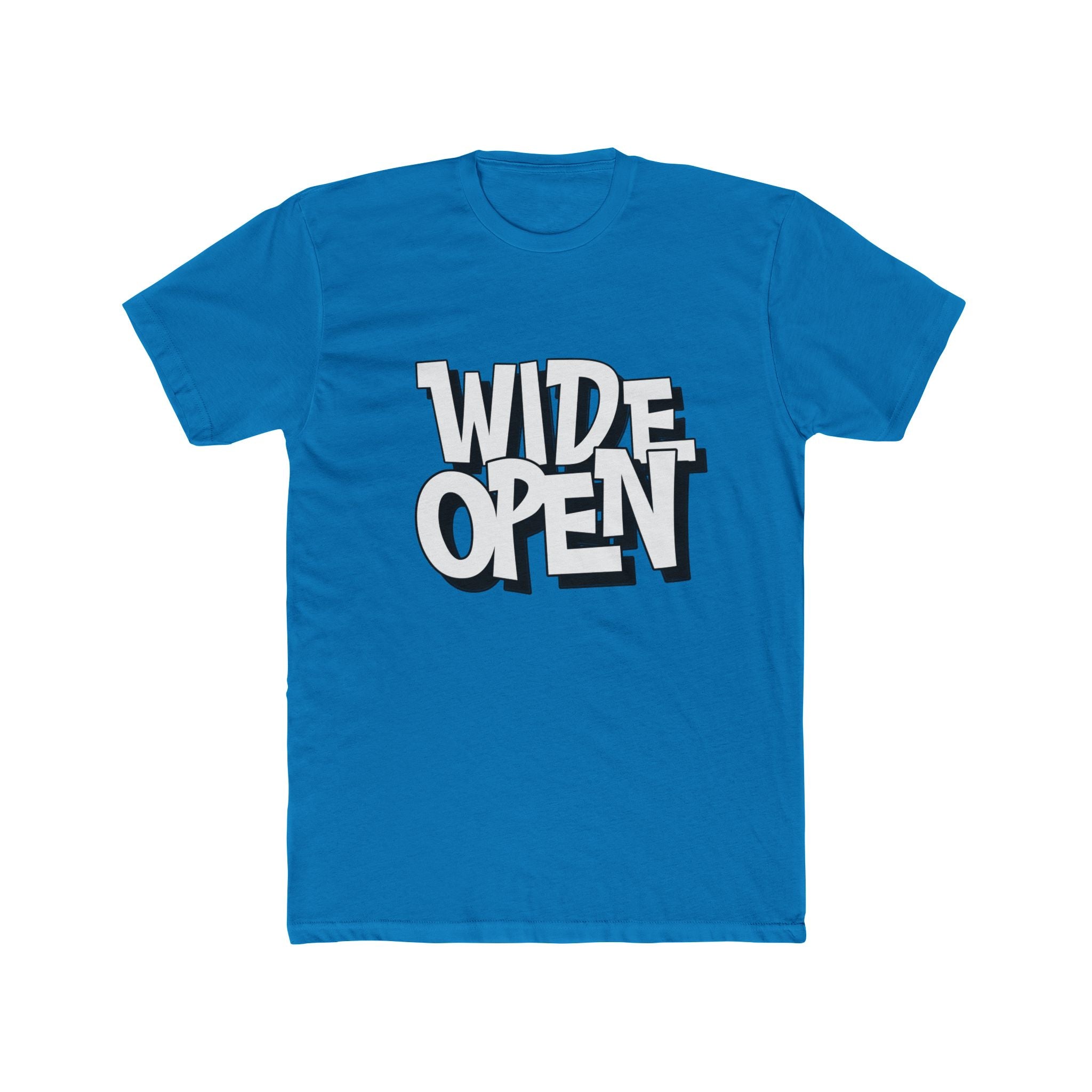 Wide Open Unisex Cotton Crew Tee - Casual Wear, Gift for Friends, Graphic Tee, Everyday Comfort, Street Style