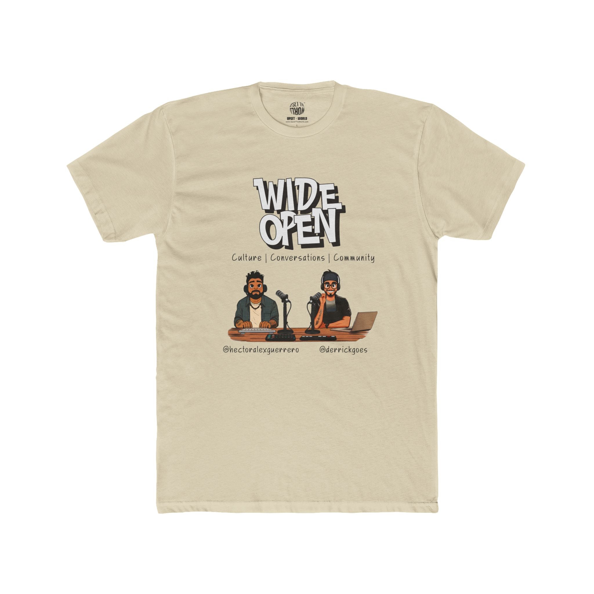Wide Open TEAM Unisex Cotton Crew Tee - Hector & Derrick