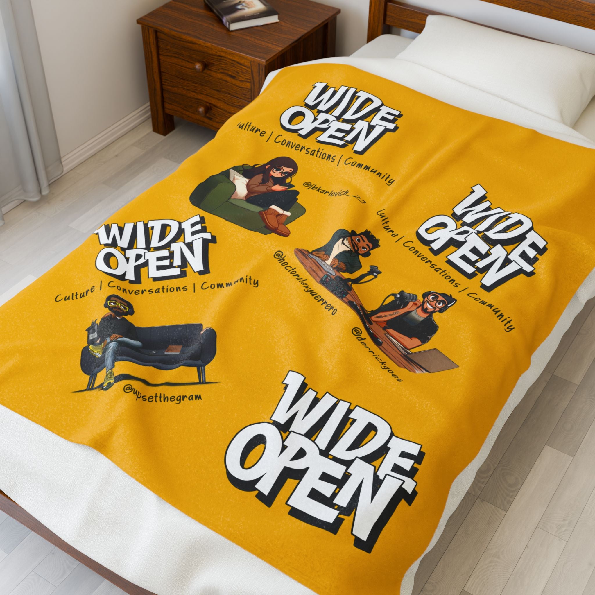 Wide Open Velveteen Plush Blanket - Perfect for individual blankeys