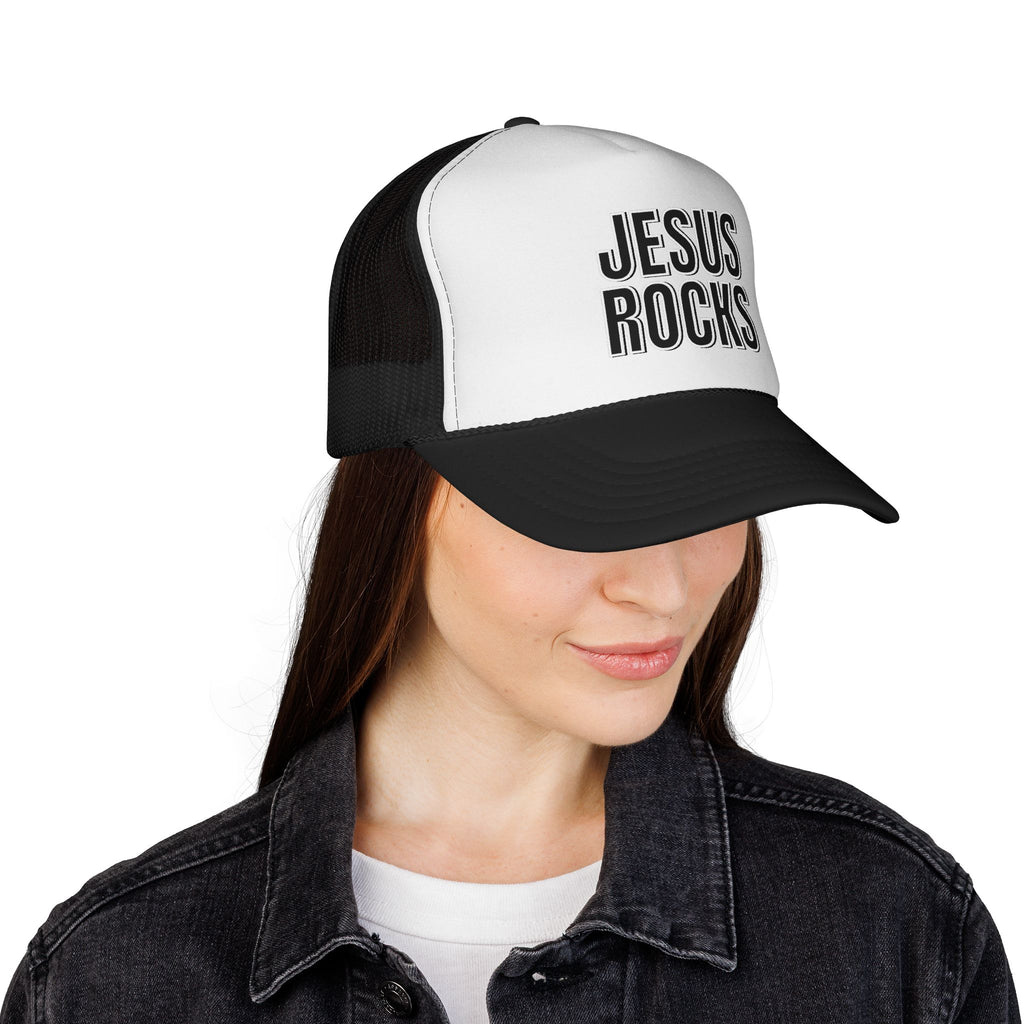 Jesus Rocks Foam Trucker hat