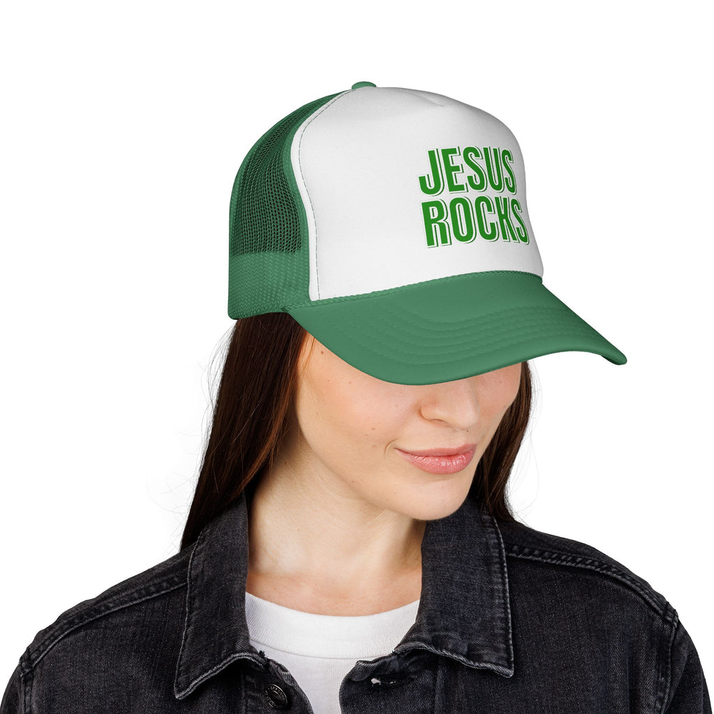 Jesus Rocks Foam Trucker hat