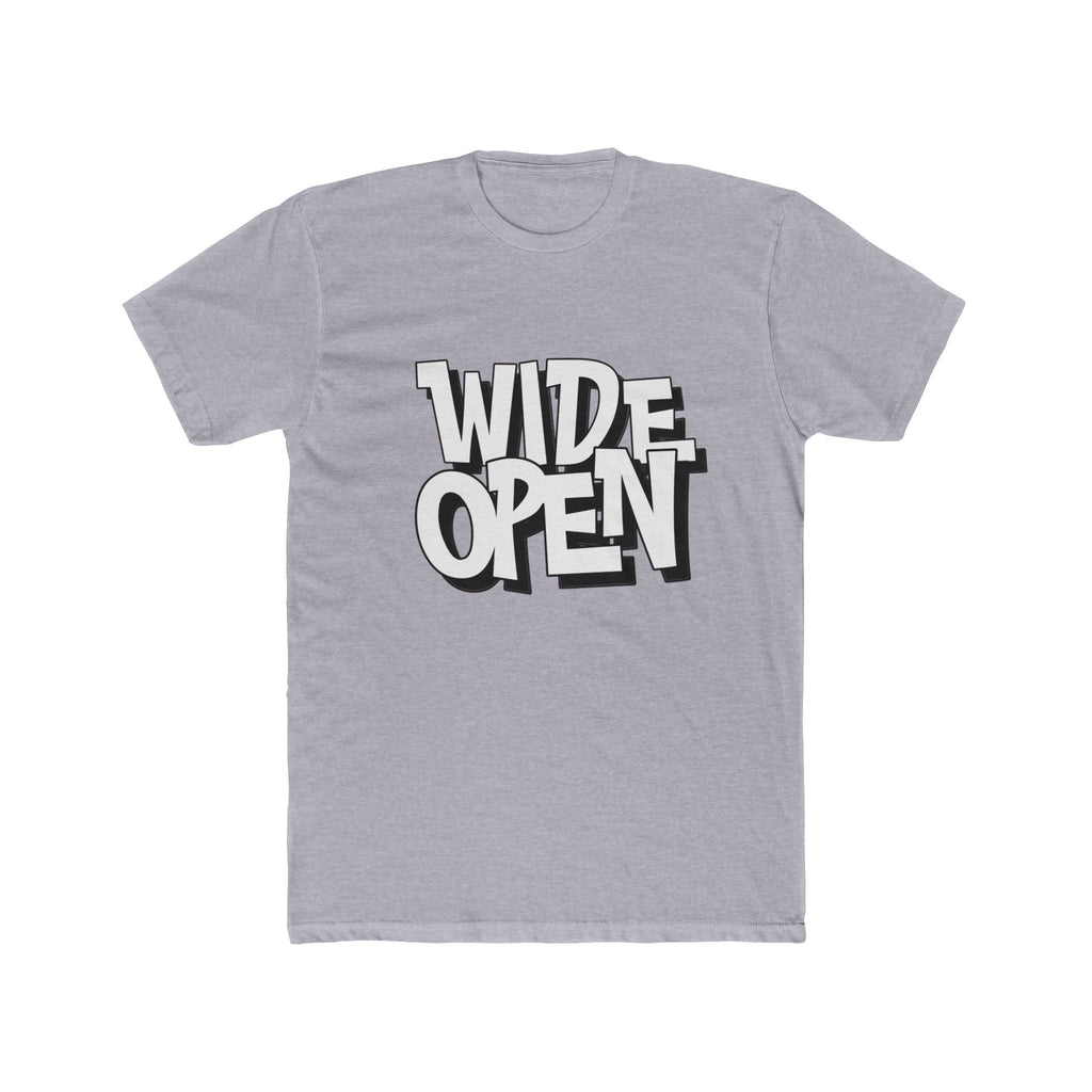Wide Open Unisex Cotton Crew Tee - Casual Wear, Gift for Friends, Graphic Tee, Everyday Comfort, Street Style