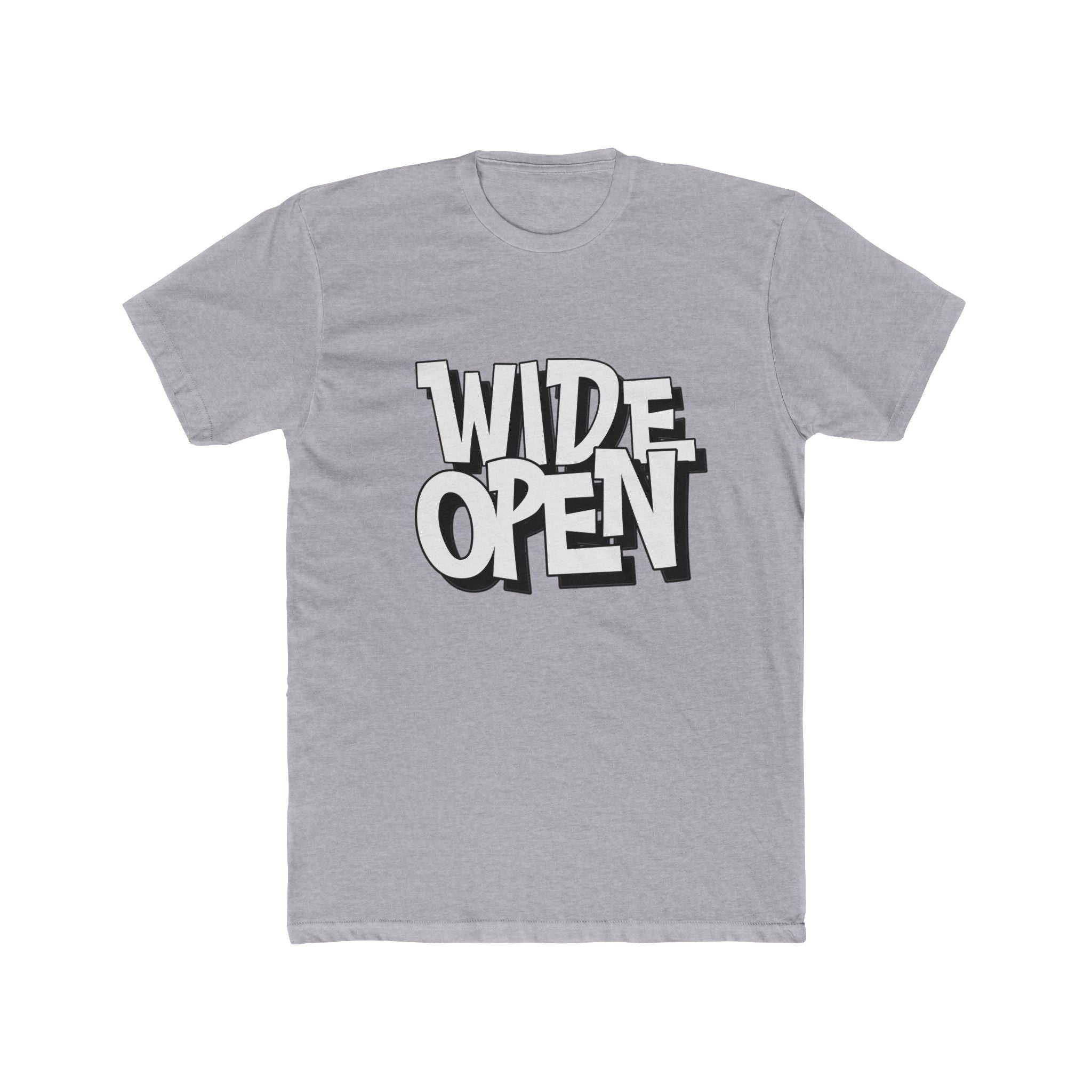 Wide Open Unisex Cotton Crew Tee - Casual Wear, Gift for Friends, Graphic Tee, Everyday Comfort, Street Style