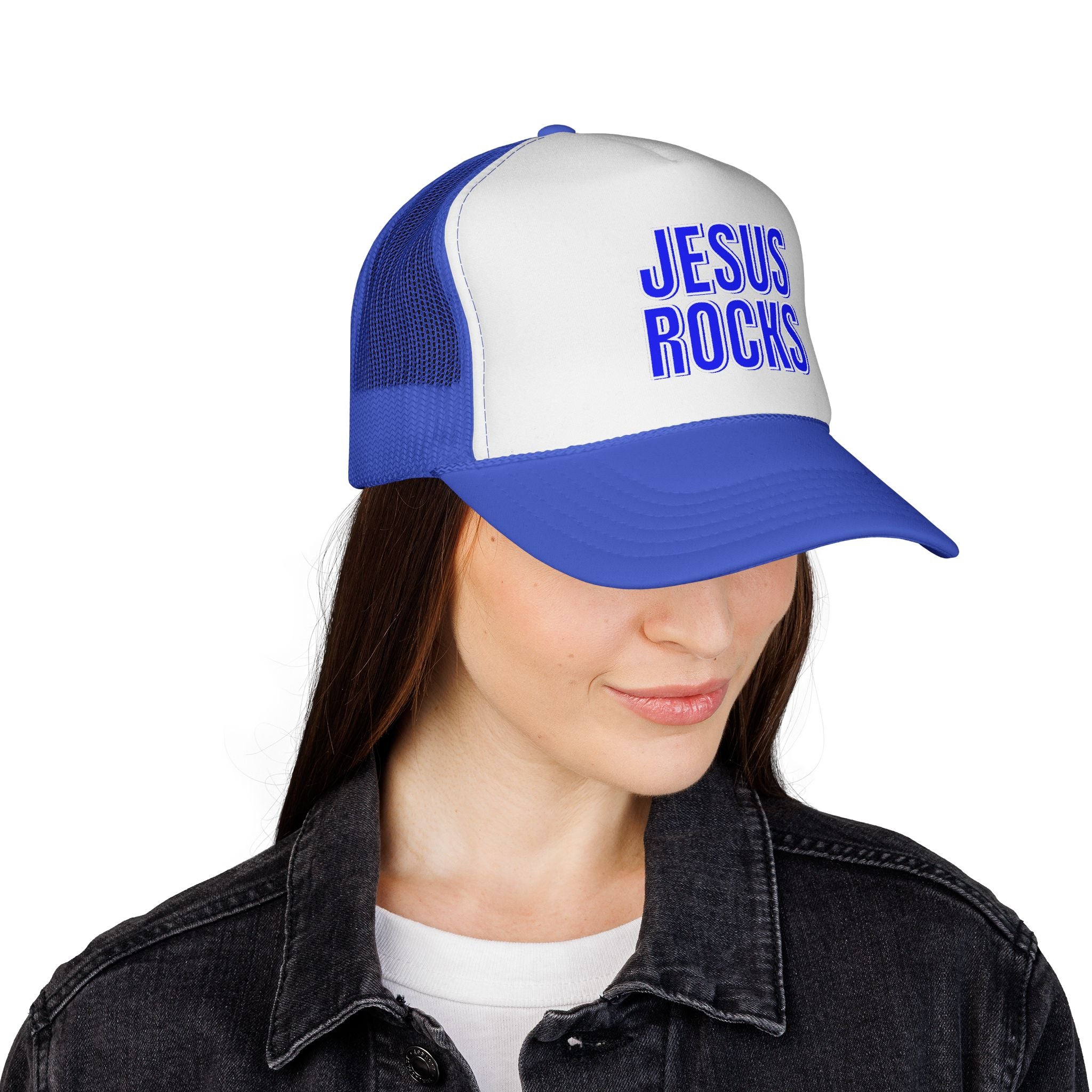Jesus Rocks Foam Trucker hat