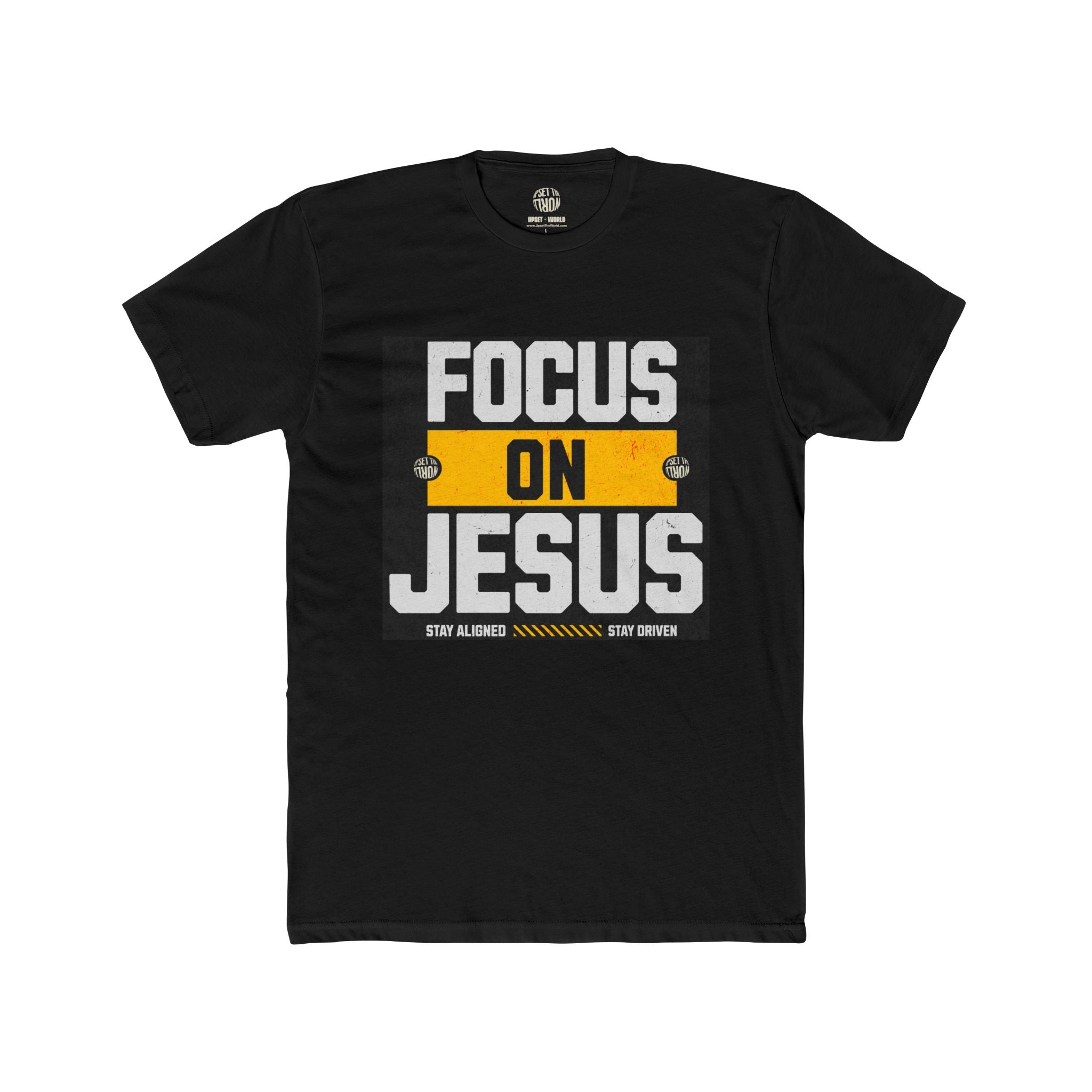 Focus On Jesus Line- Unisex Cotton Crew Tee
