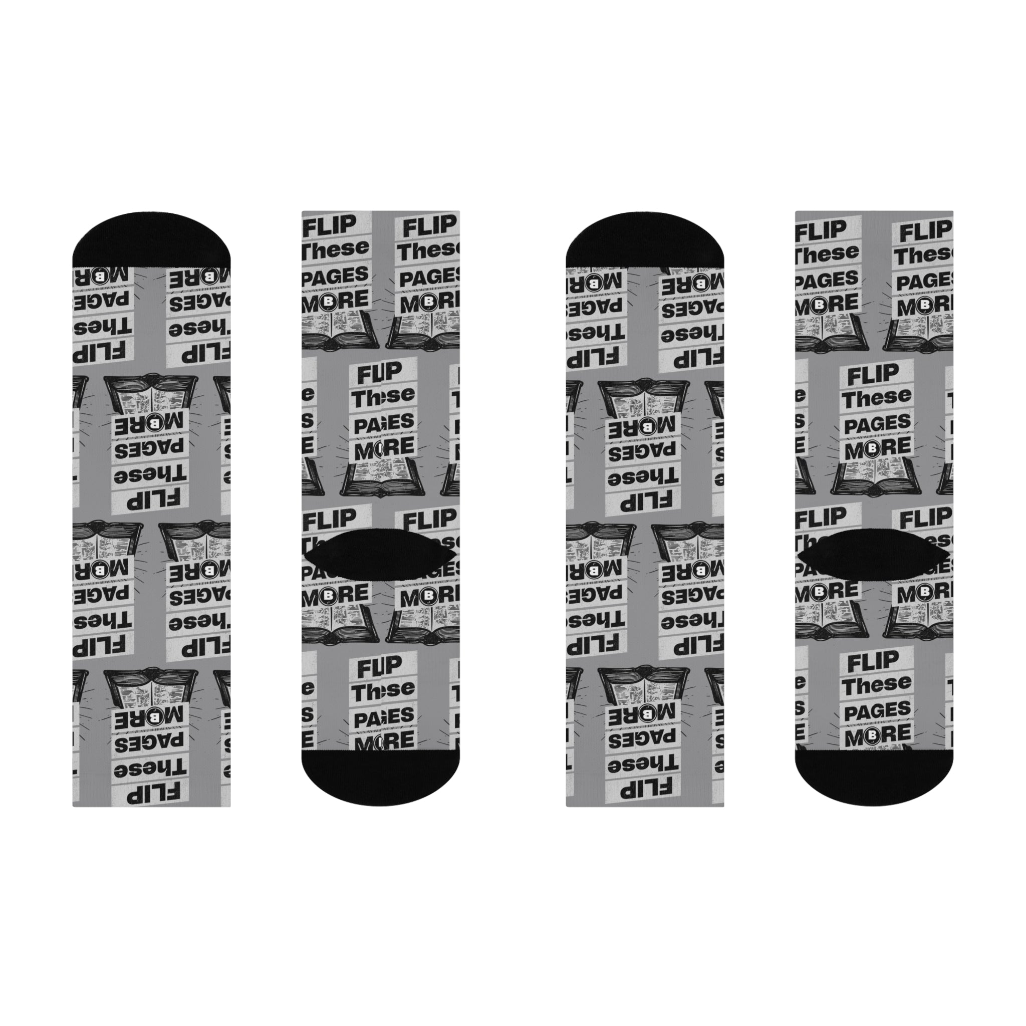 Flip These Pages Crew Socks
