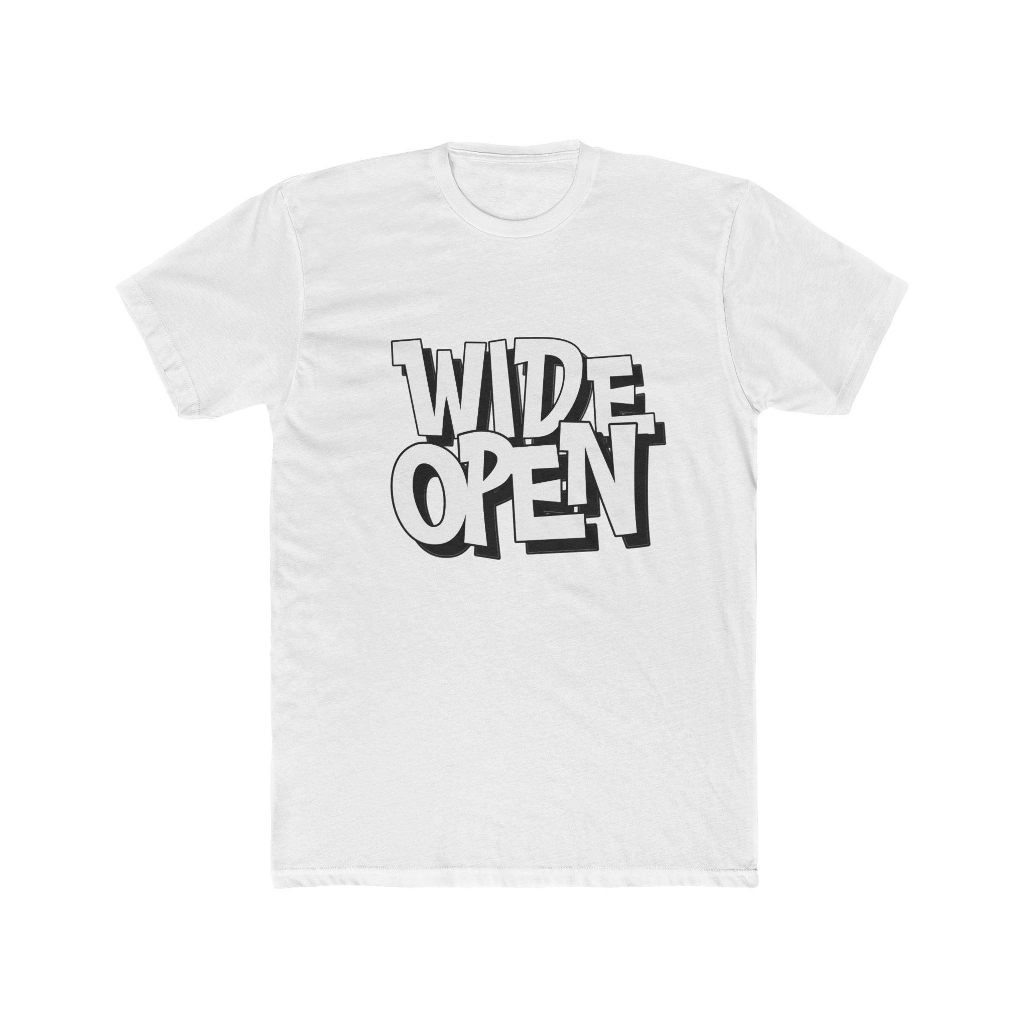 Wide Open Unisex Cotton Crew Tee - Casual Wear, Gift for Friends, Graphic Tee, Everyday Comfort, Street Style