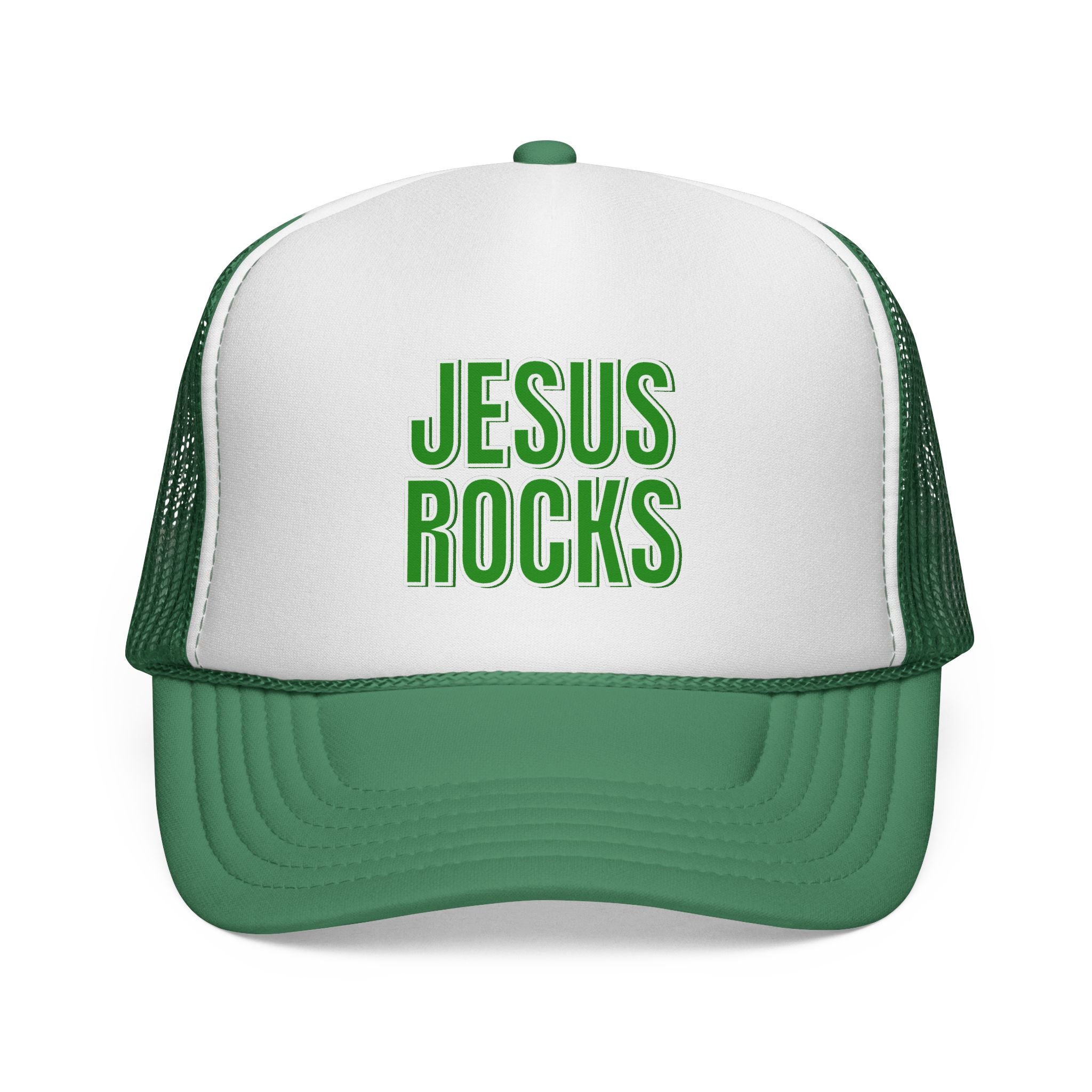Jesus Rocks Foam Trucker hat