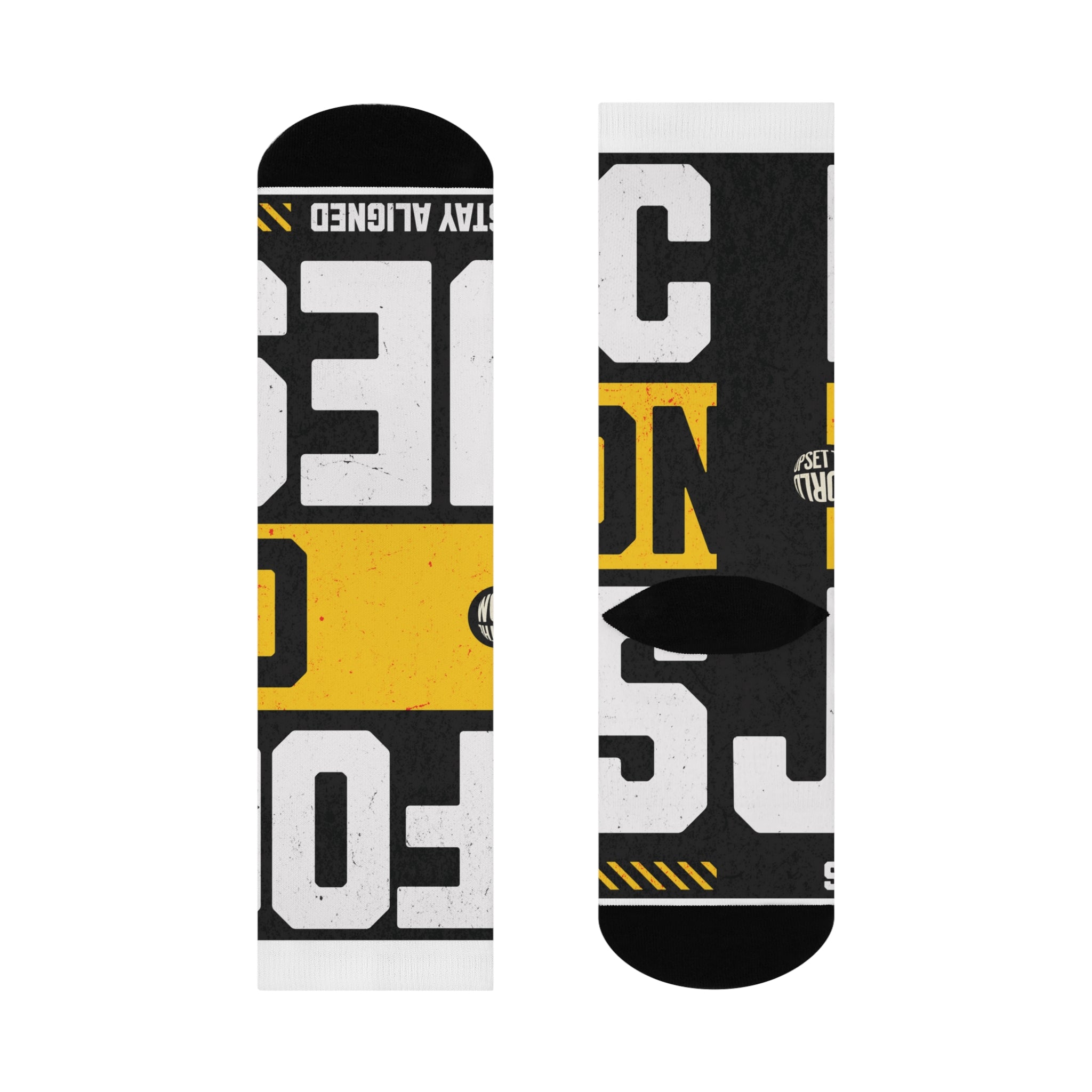Cushioned Crew Socks for Focus on Jesus line.