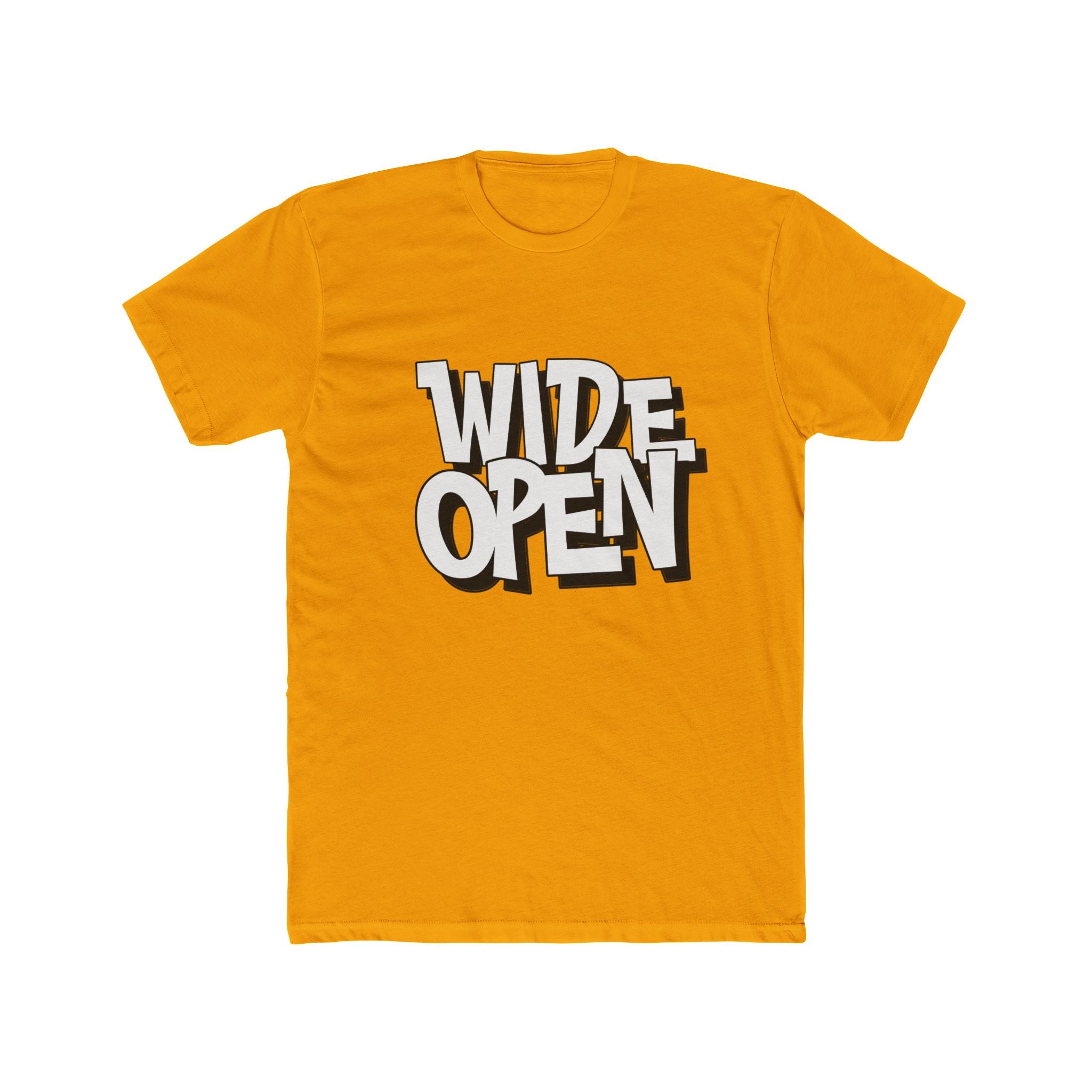 Wide Open Unisex Cotton Crew Tee - Casual Wear, Gift for Friends, Graphic Tee, Everyday Comfort, Street Style