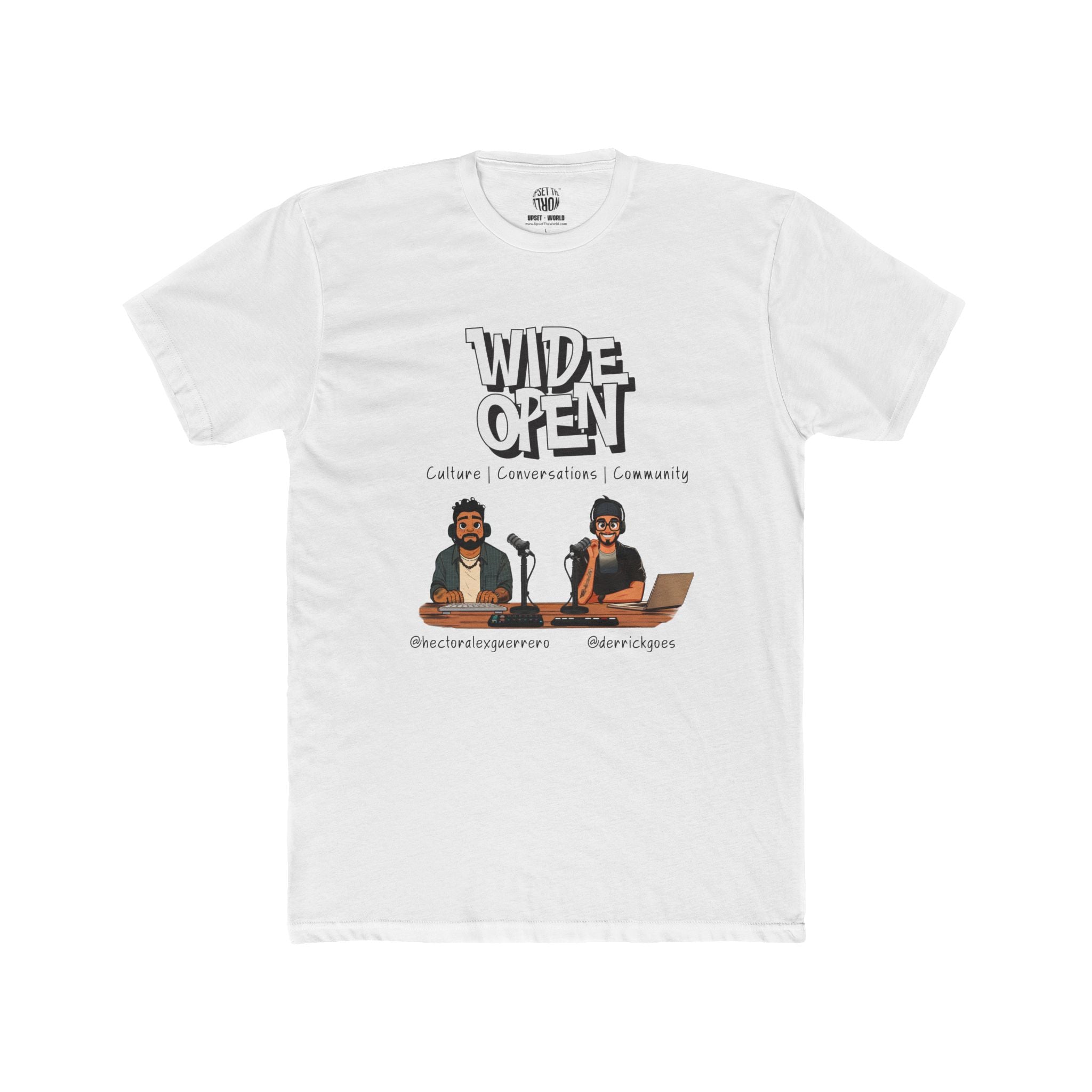 Wide Open TEAM Unisex Cotton Crew Tee - Hector & Derrick