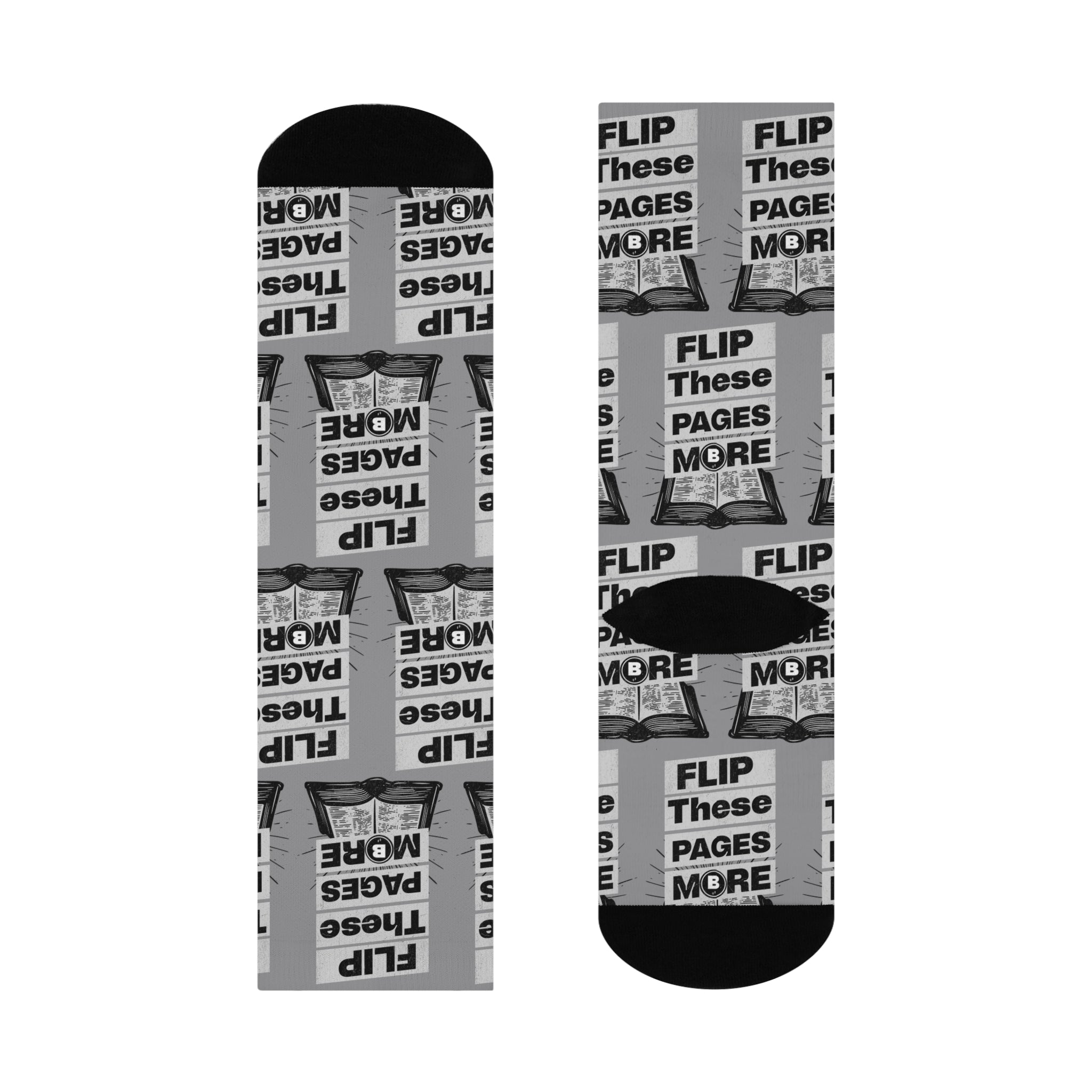 Flip These Pages Crew Socks
