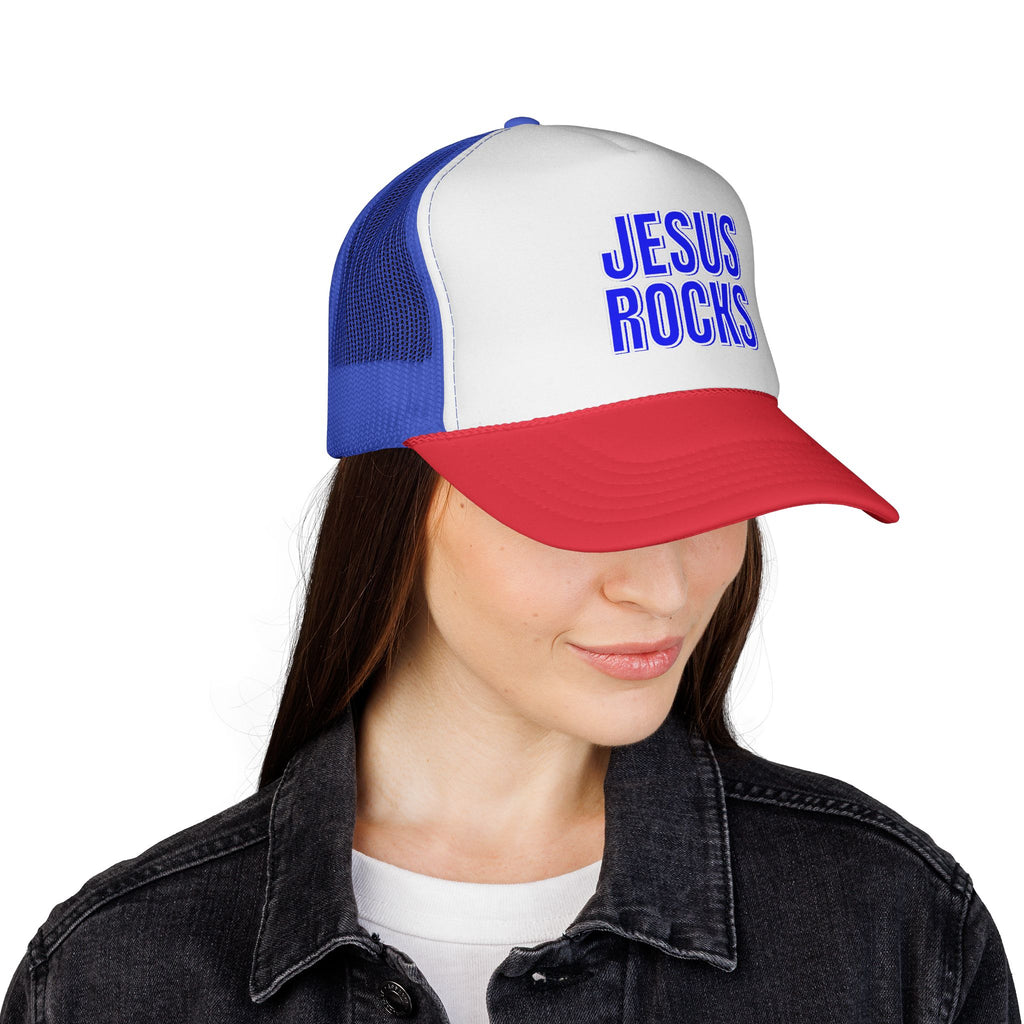 Jesus Rocks Foam Trucker hat