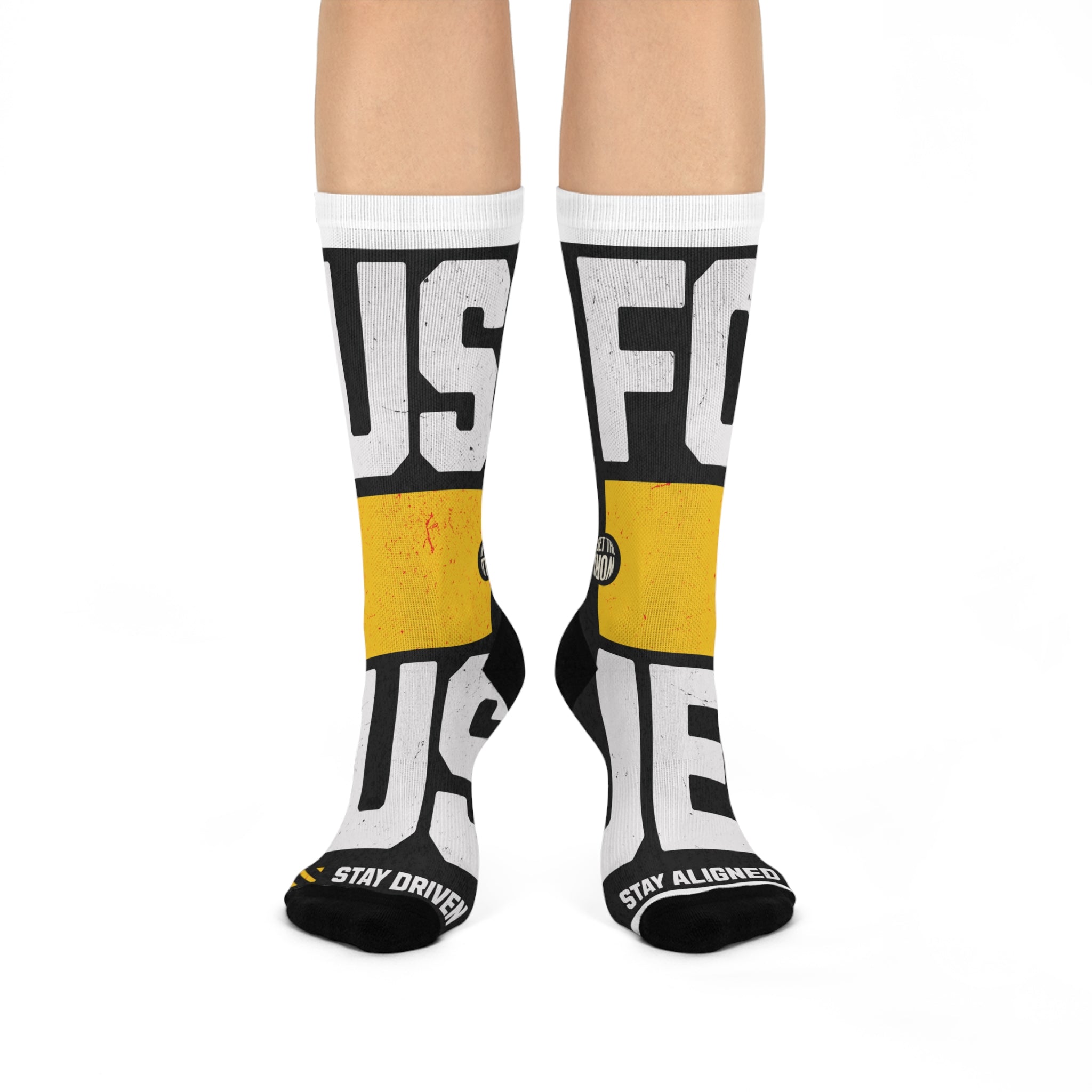 Cushioned Crew Socks for Focus on Jesus line.