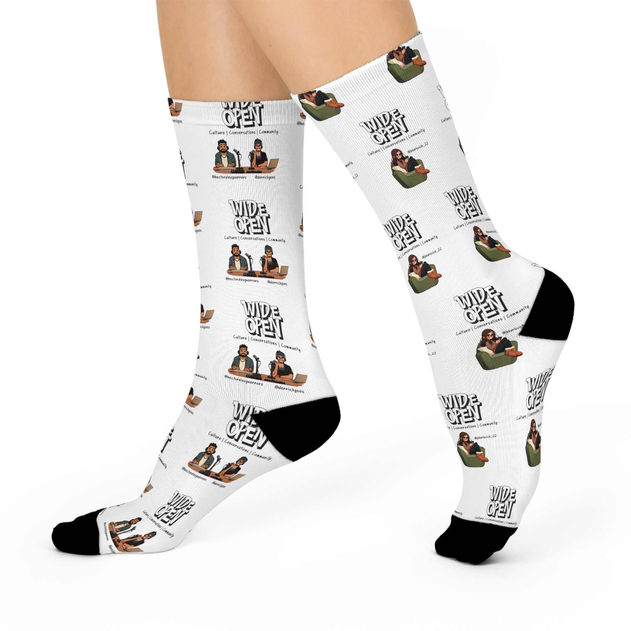 Wide Open Team Socks- We have the morning show on our feet!