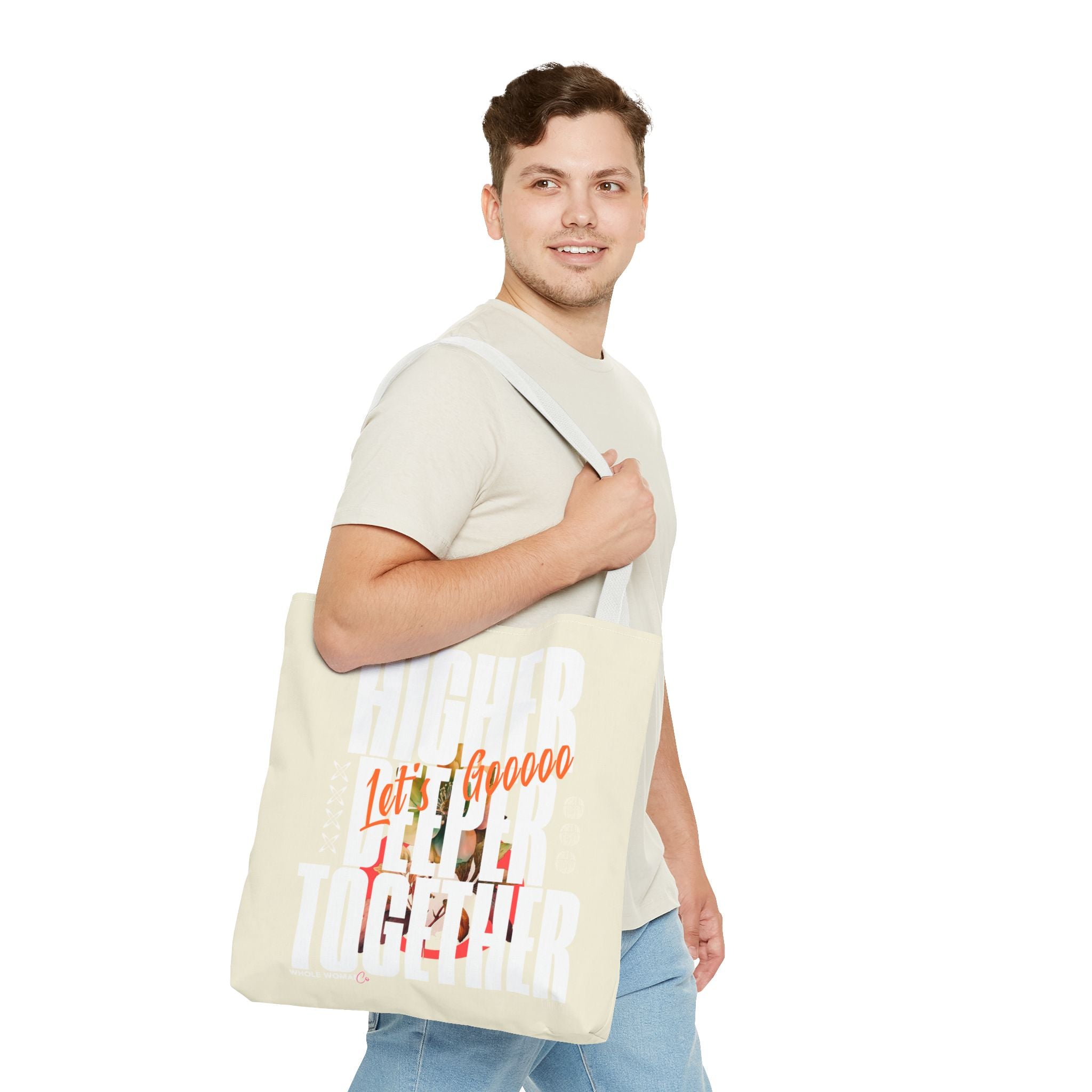 Higher Together Inspirational Tote Bag, Multiuse Carryall