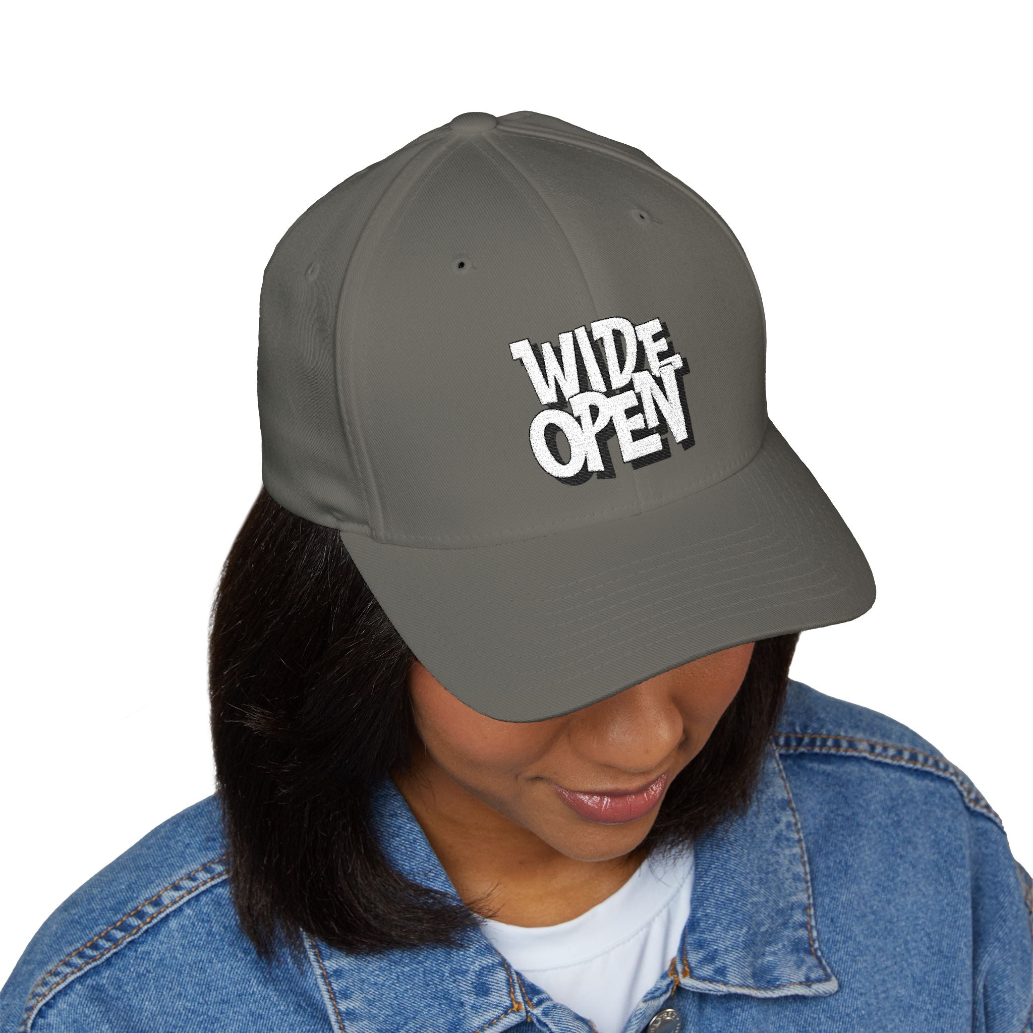 Stylish EMBROIDERED Cap - 'Wide Open'