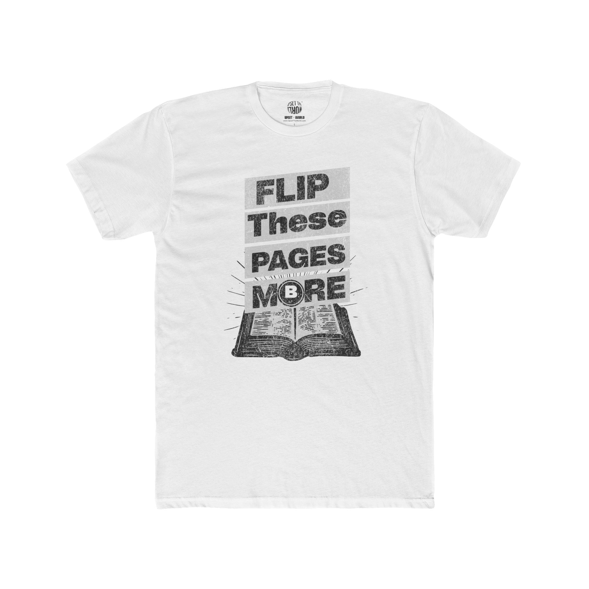 Flip These Pages More- Unisex Cotton Crew Tee