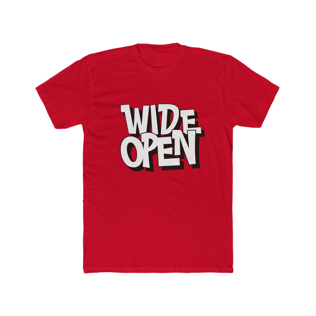 Wide Open Unisex Cotton Crew Tee - Casual Wear, Gift for Friends, Graphic Tee, Everyday Comfort, Street Style