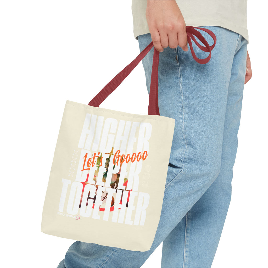 Higher Together Inspirational Tote Bag, Multiuse Carryall