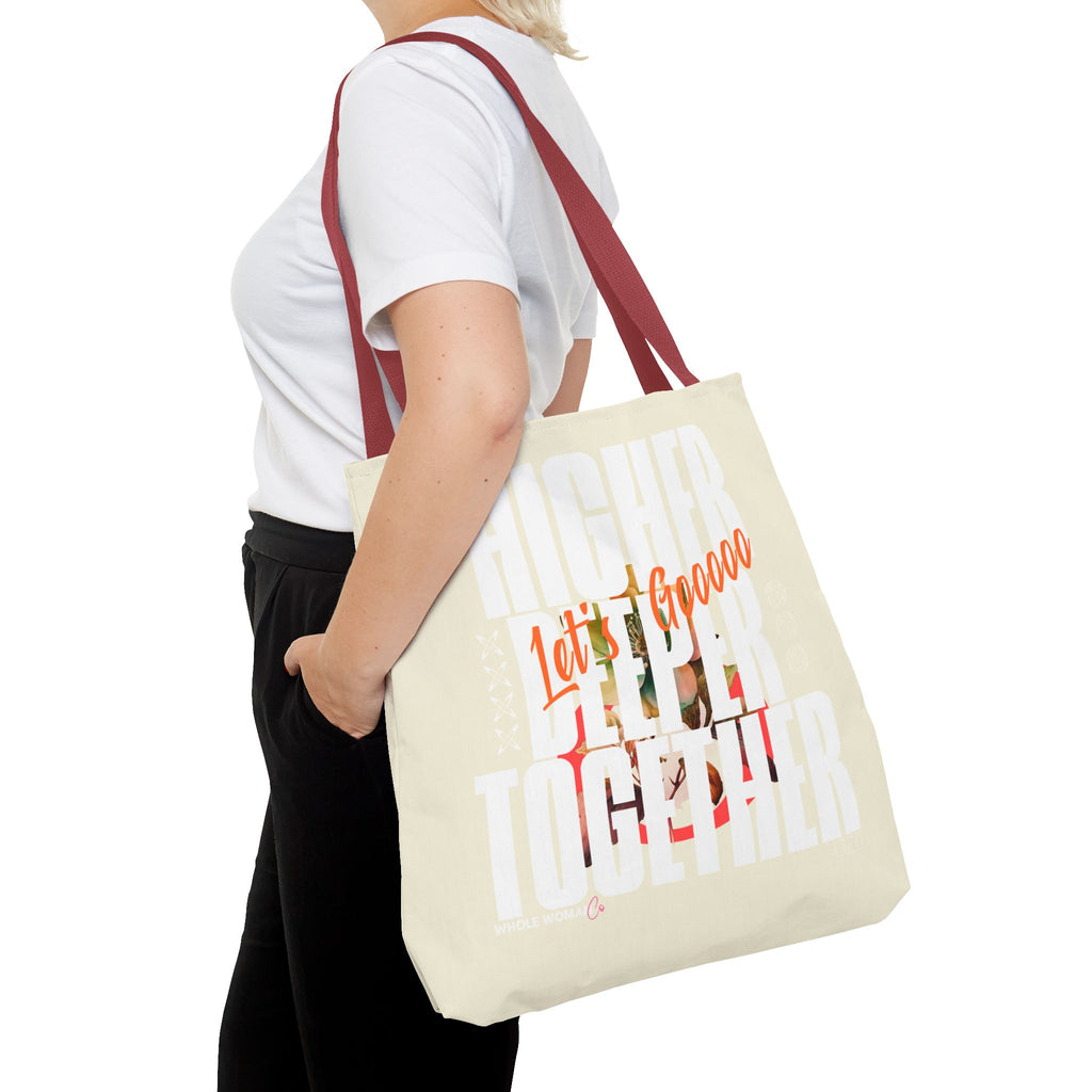 Higher Together Inspirational Tote Bag, Multiuse Carryall