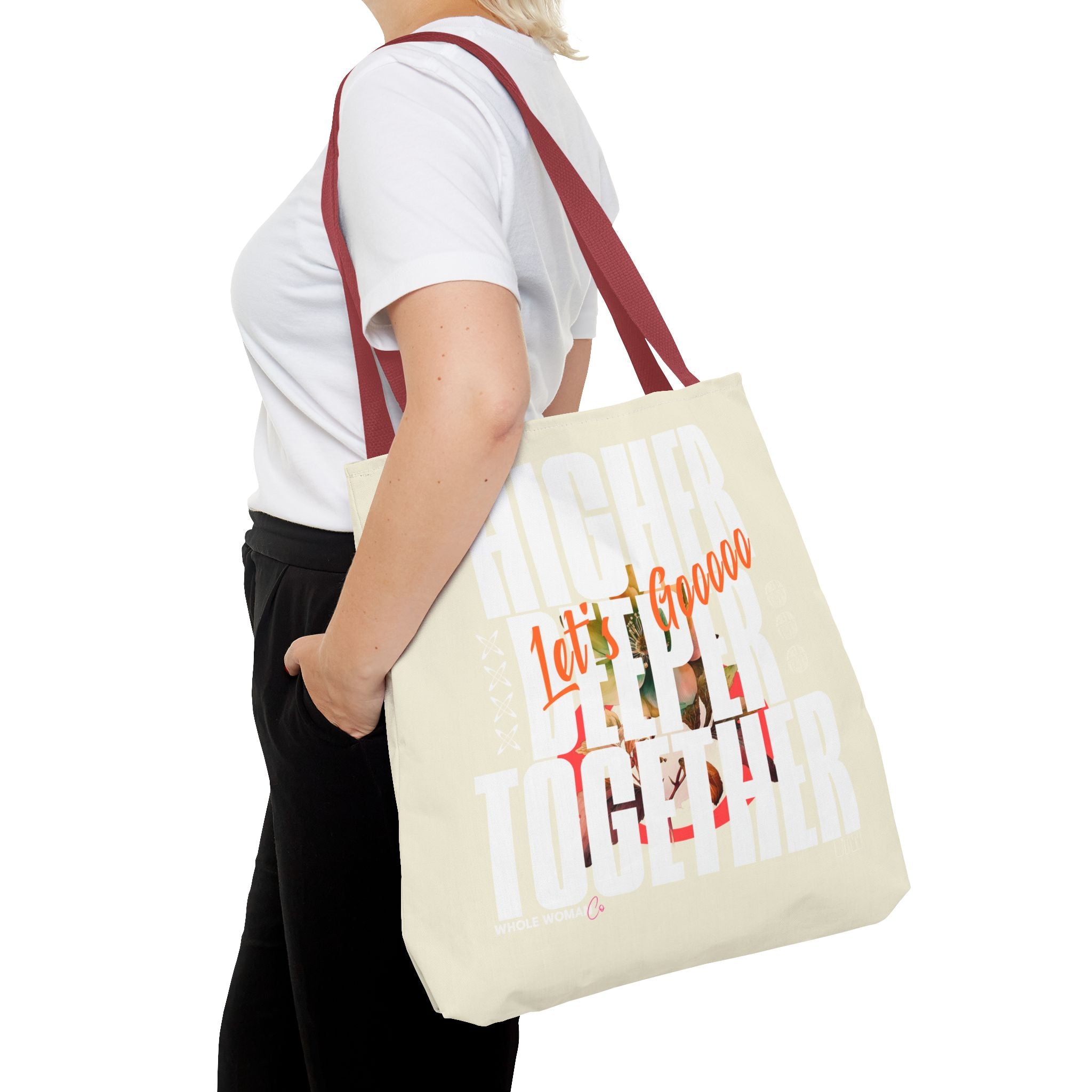 Higher Together Inspirational Tote Bag, Multiuse Carryall