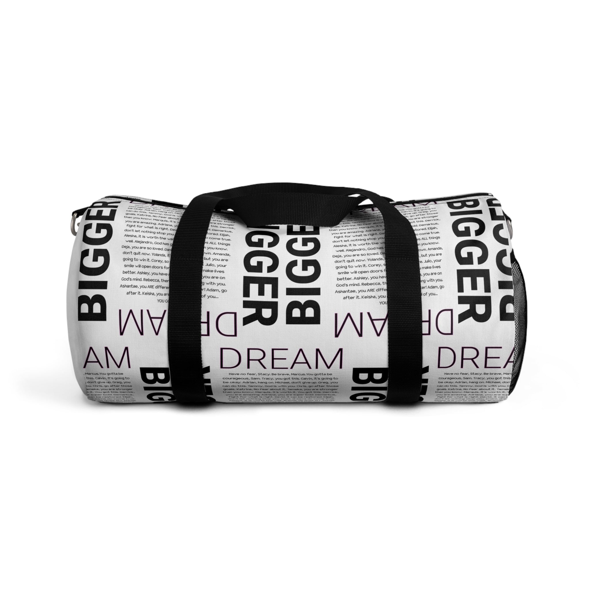 Inspiration Duffel Bag: Dream Bigger! Gym, Travel, Workout, Fitness, Motivational Gift