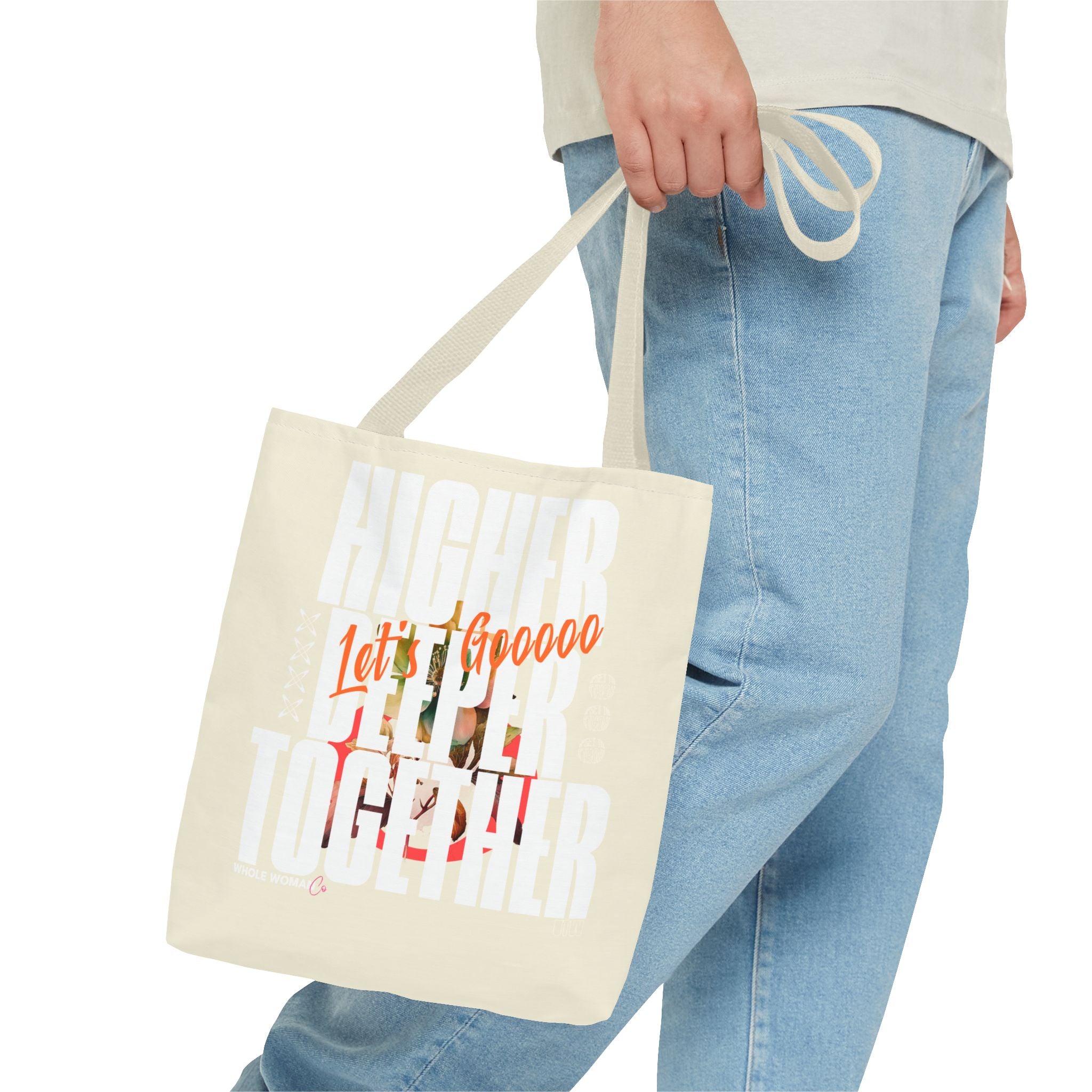 Higher Together Inspirational Tote Bag, Multiuse Carryall