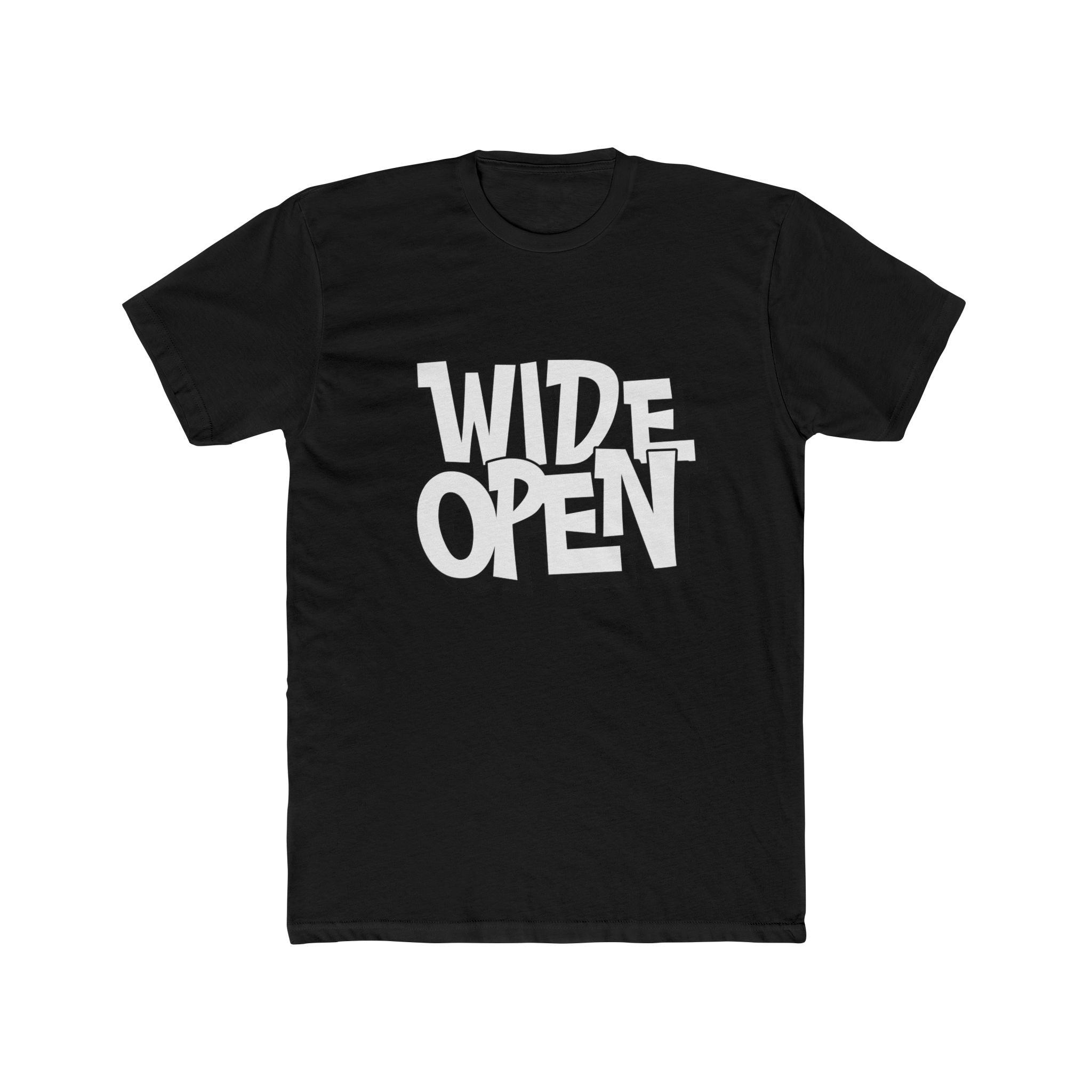 Wide Open Unisex Cotton Crew Tee - Casual Wear, Gift for Friends, Graphic Tee, Everyday Comfort, Street Style