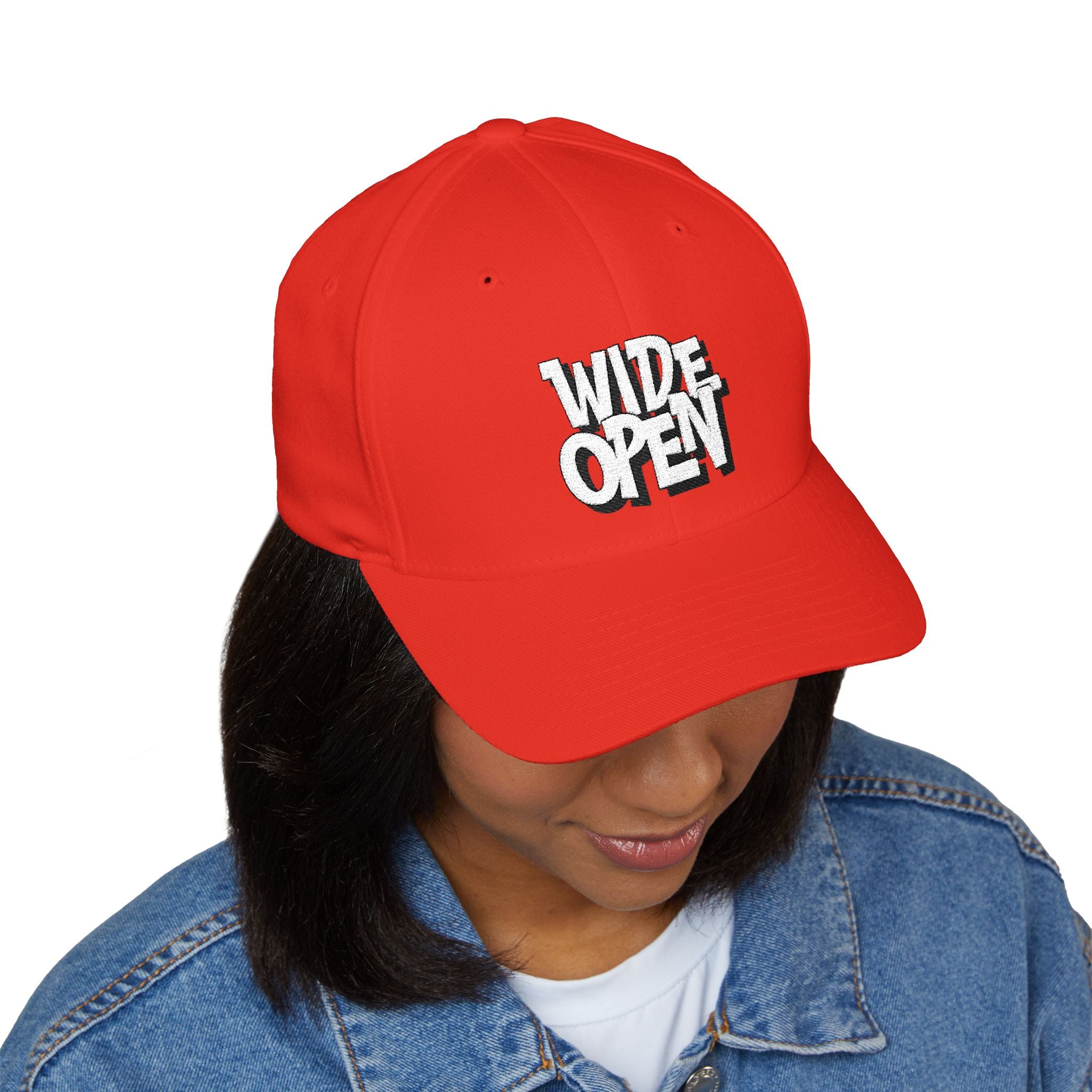 Stylish EMBROIDERED Cap - 'Wide Open'