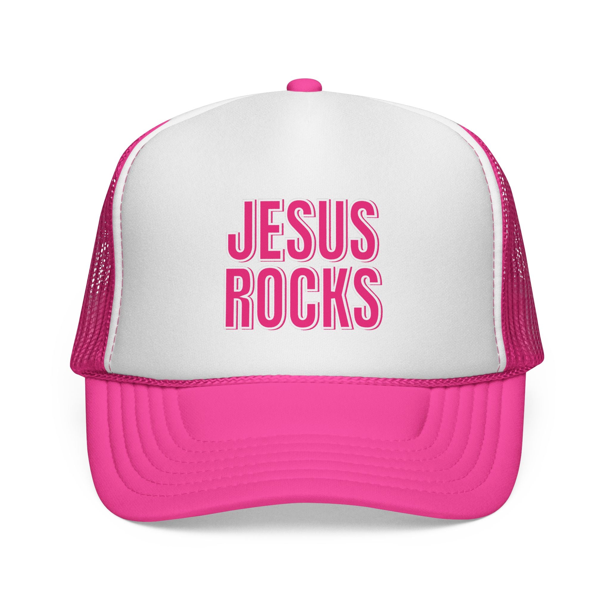 Jesus Rocks Foam Trucker hat