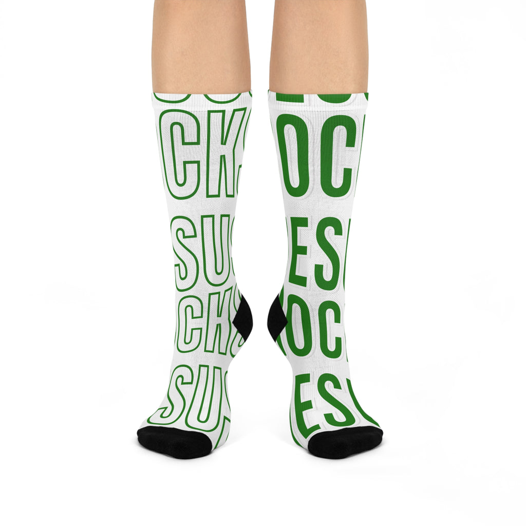 Cushioned Crew Socks - Green Jesus Rocks.