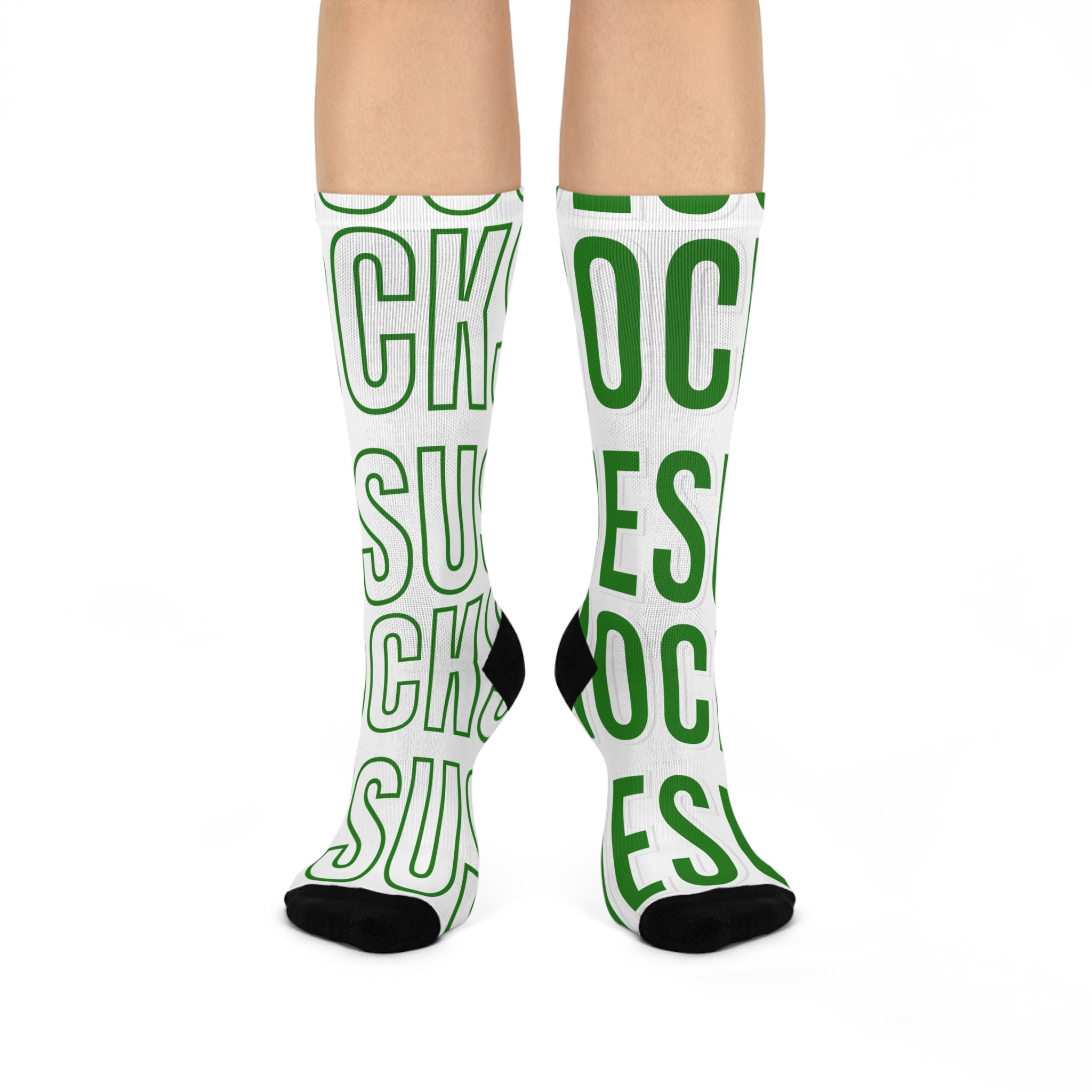 Cushioned Crew Socks - Green Jesus Rocks.