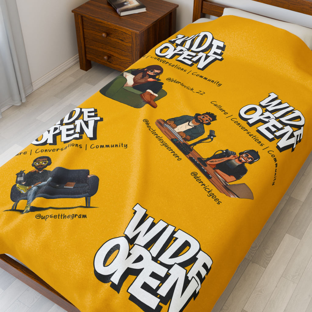 Wide Open Velveteen Plush Blanket - Perfect for individual blankeys