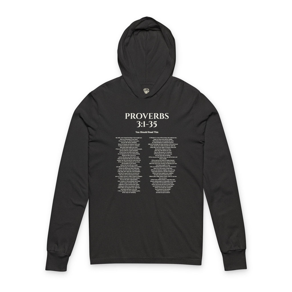 Proverbs Ch 3. Unisex Hooded Tee, Cozy Bible Verse Top, Perfect for Everyday Wear, Inspirational Gift, Spiritual Style