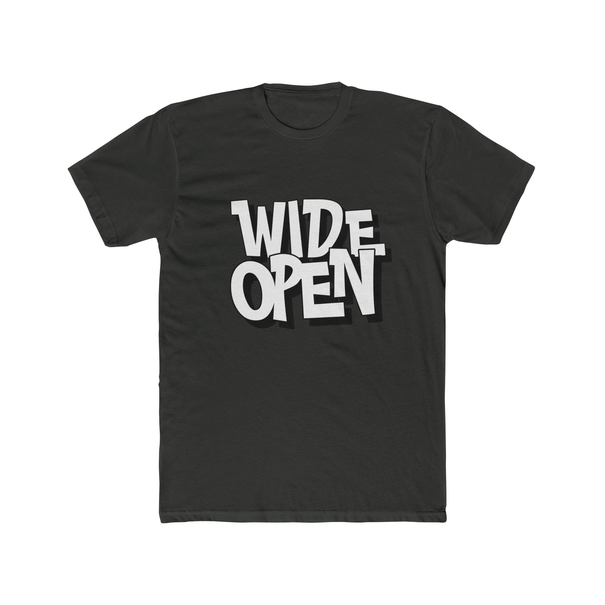 Wide Open Unisex Cotton Crew Tee - Casual Wear, Gift for Friends, Graphic Tee, Everyday Comfort, Street Style