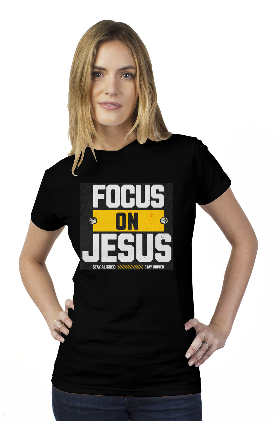 Focus on Jesus Womens T shirt