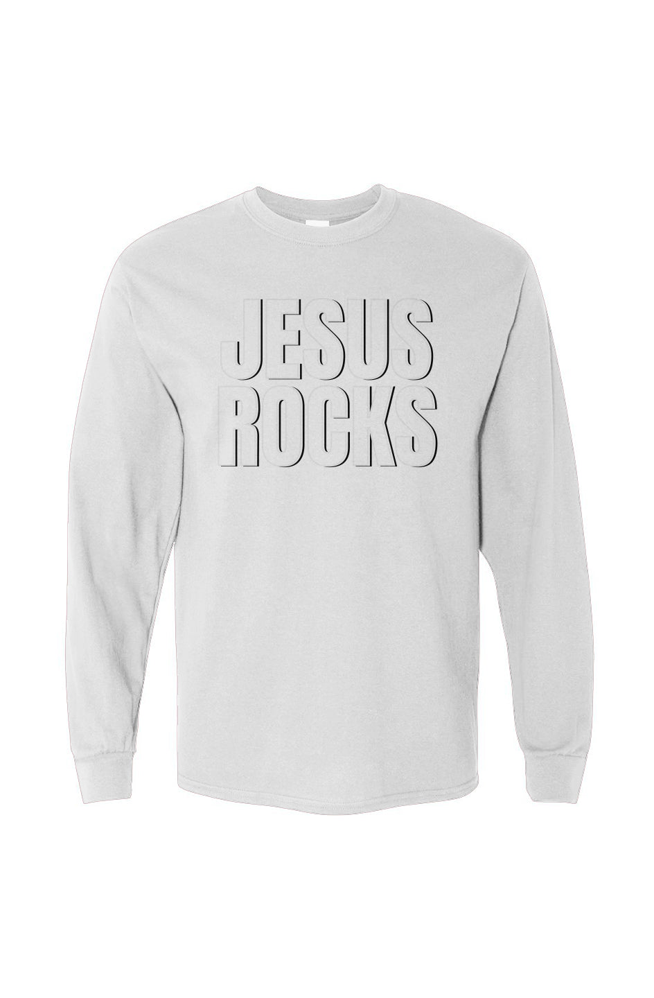 Heavy Cotton Long Sleeve Tee Black and White version 2