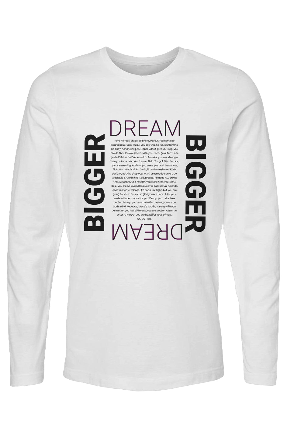 Unisex Premium Cotton Long Sleeve T-Shirt - Dream Bigger Dwellers