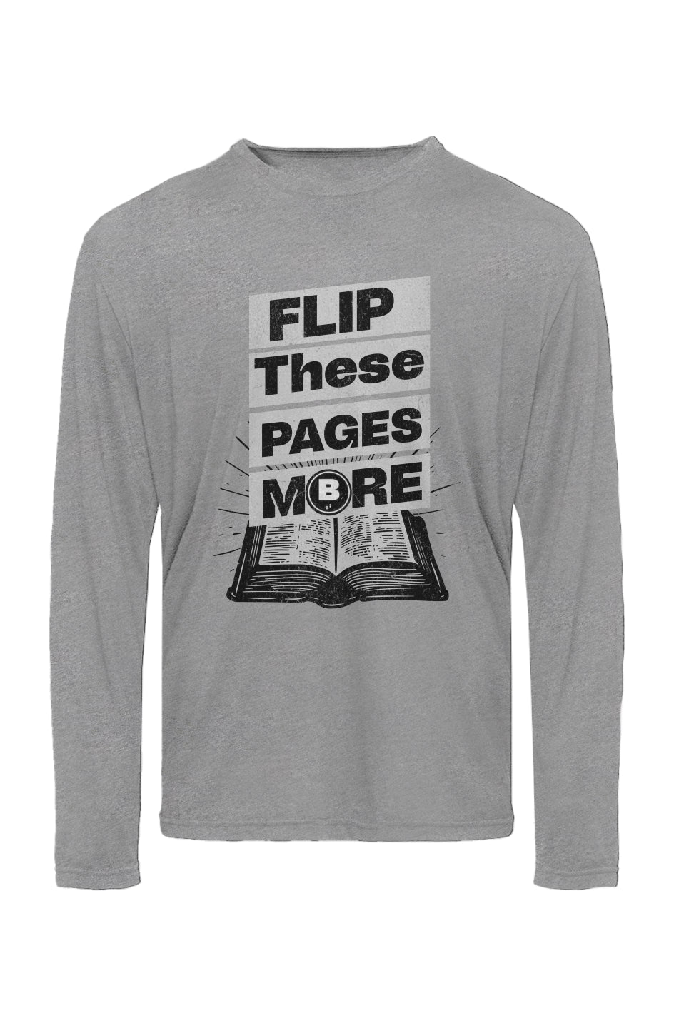 Flip These Pages -Triblend Long Sleeve T-Shirt