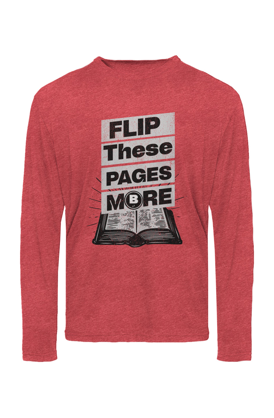 Flip These Pages -Triblend Long Sleeve T-Shirt
