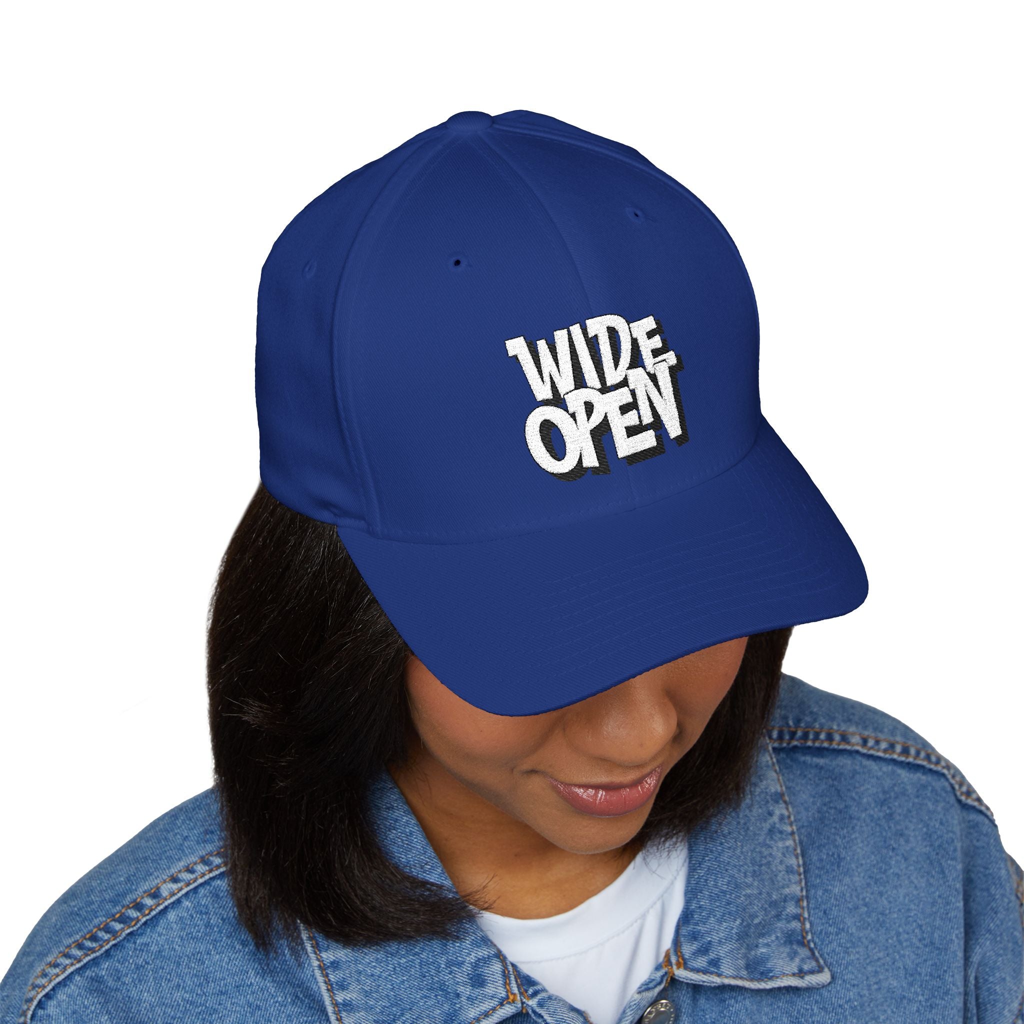Stylish EMBROIDERED Cap - 'Wide Open'