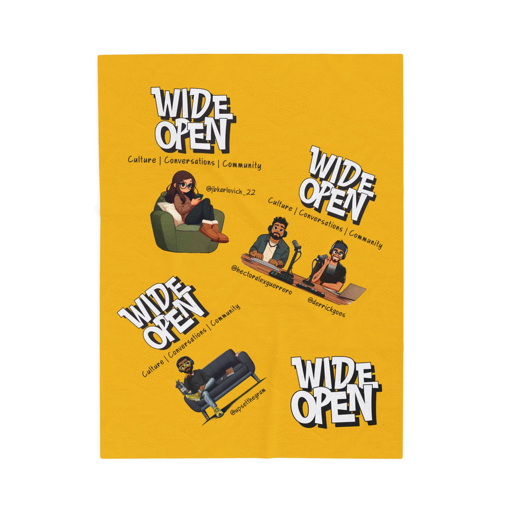 Wide Open Velveteen Plush Blanket - Perfect for individual blankeys