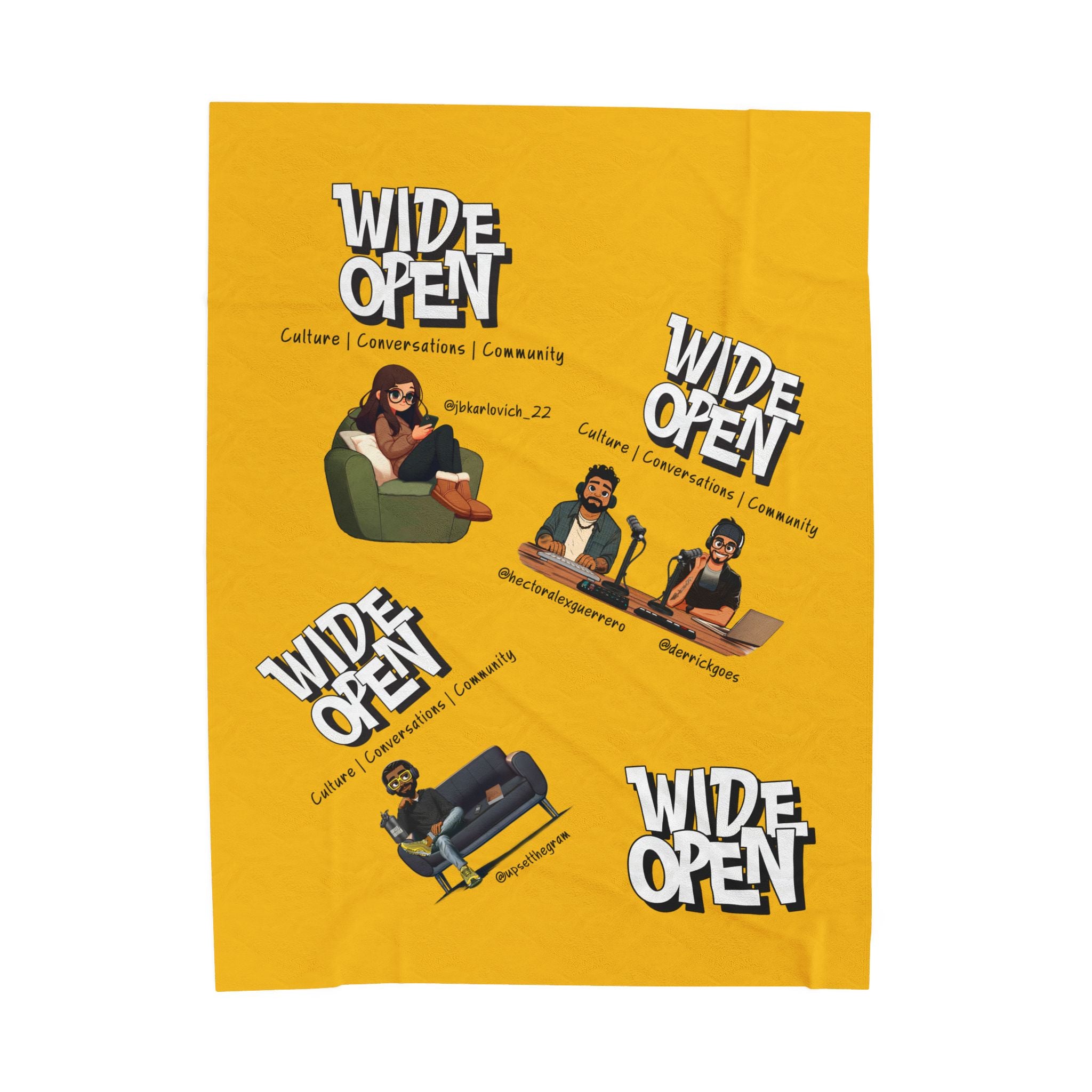 Wide Open Velveteen Plush Blanket - Perfect for individual blankeys