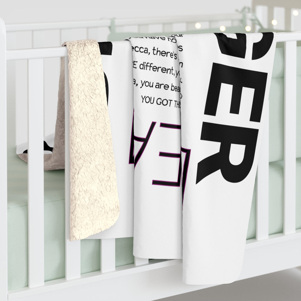 Dream Bigger Sherpa Fleece Blanket, Cozy Throw Blanket.