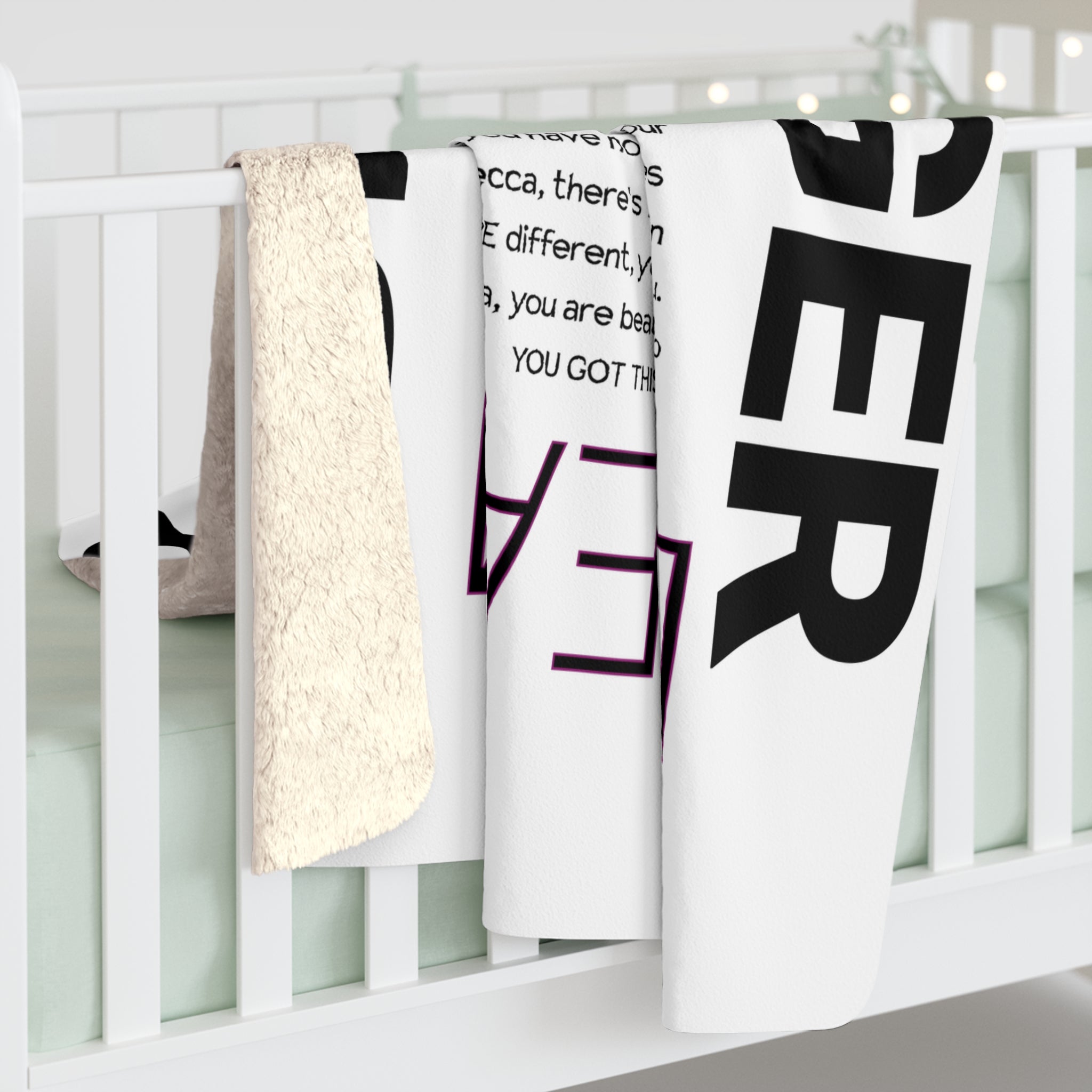 Dream Bigger Sherpa Fleece Blanket, Cozy Throw Blanket.