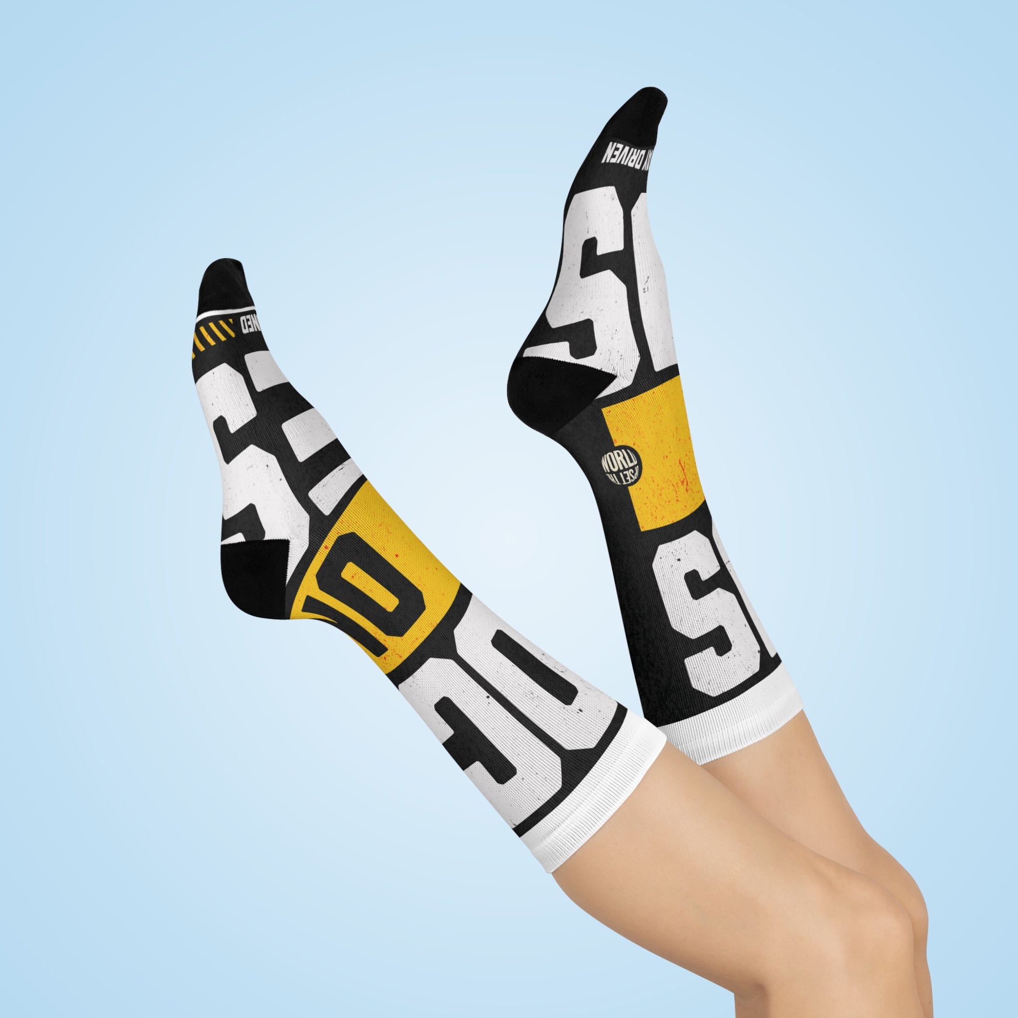 Cushioned Crew Socks for Focus on Jesus line.