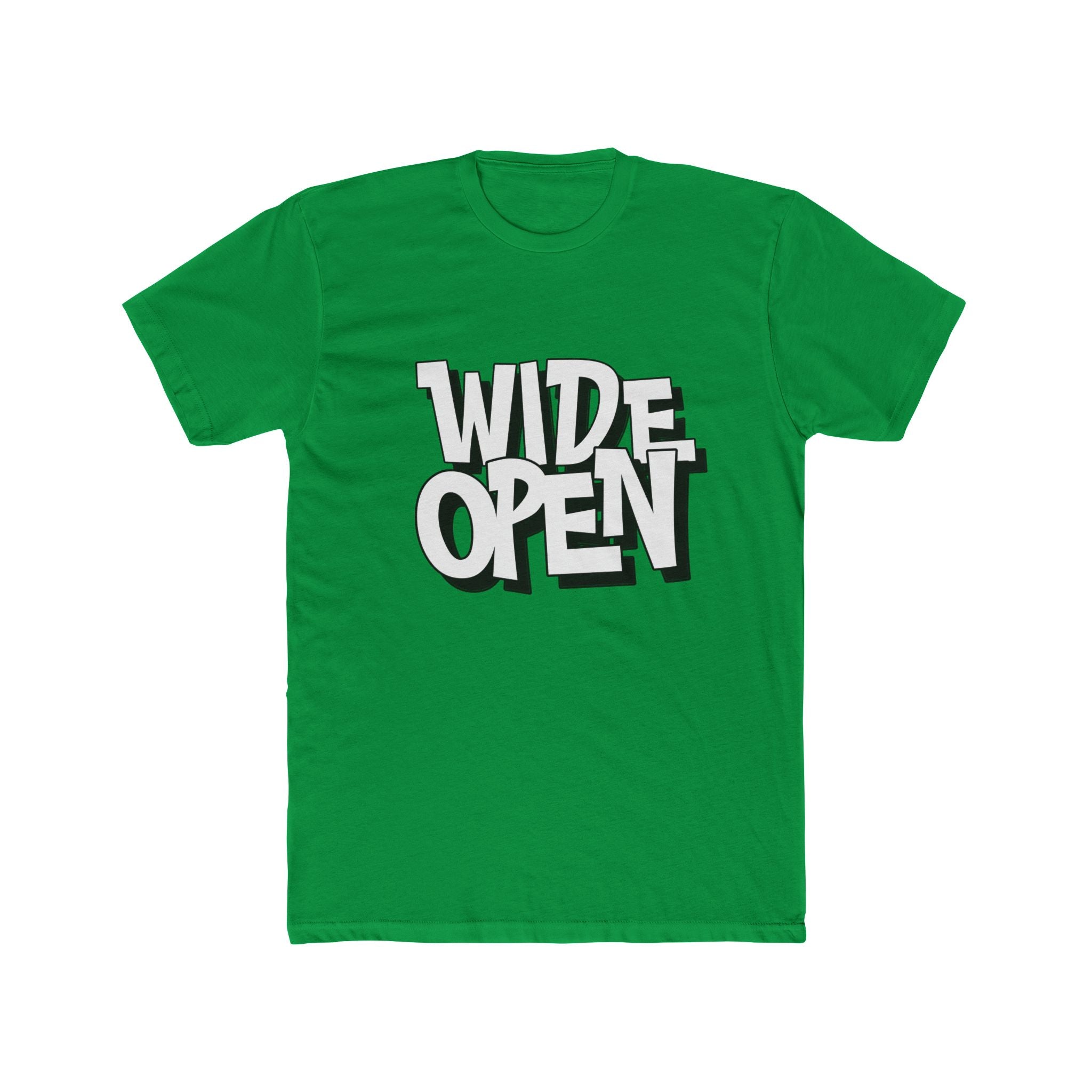 Wide Open Unisex Cotton Crew Tee - Casual Wear, Gift for Friends, Graphic Tee, Everyday Comfort, Street Style